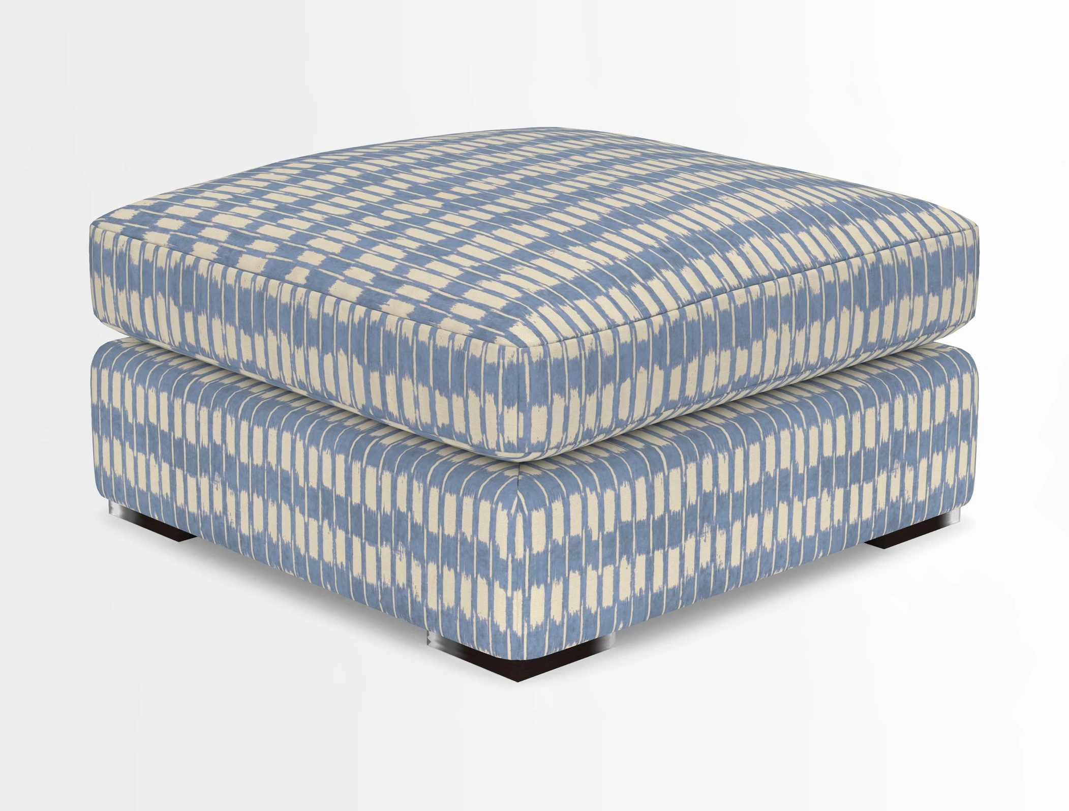 Stockbridge Combi Footstool in Two Tone Plain Biscuit