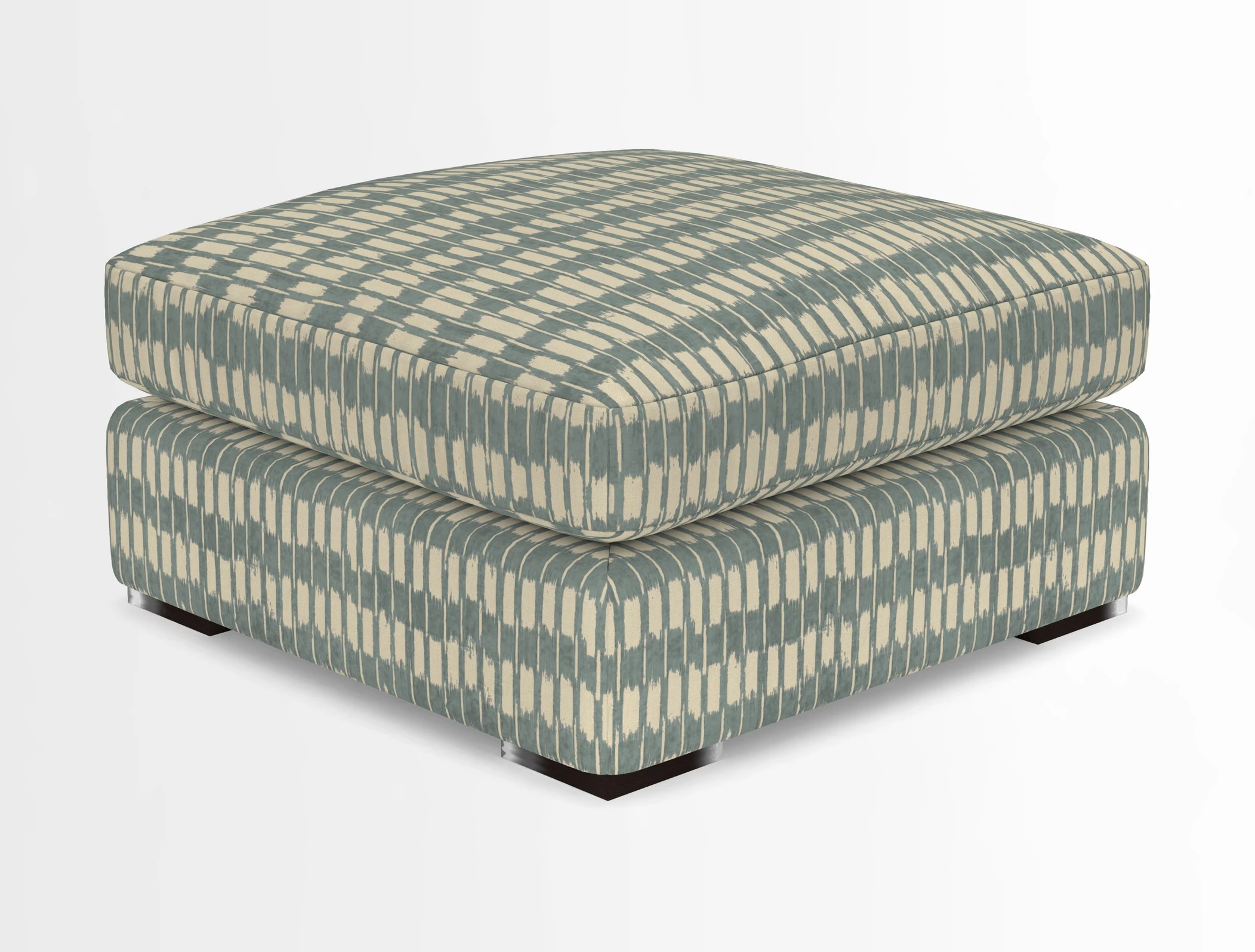 Stockbridge Combi Footstool in Two Tone Plain Biscuit