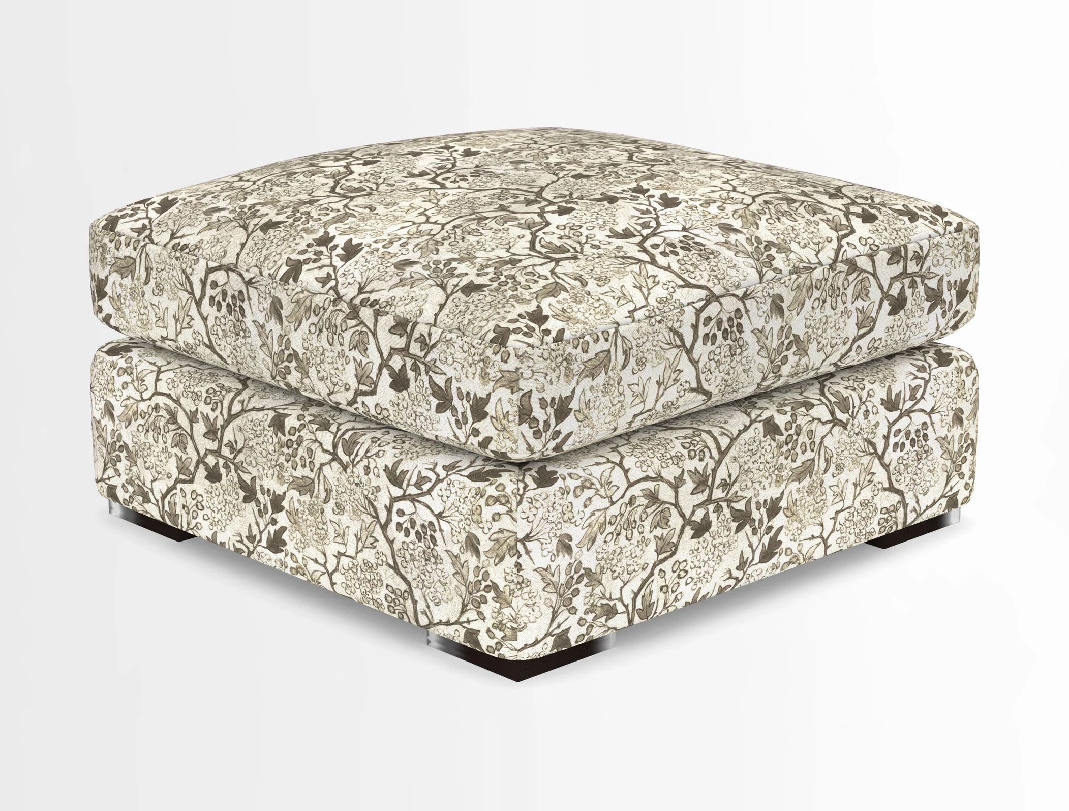 Stockbridge Combi Footstool in Two Tone Plain Biscuit