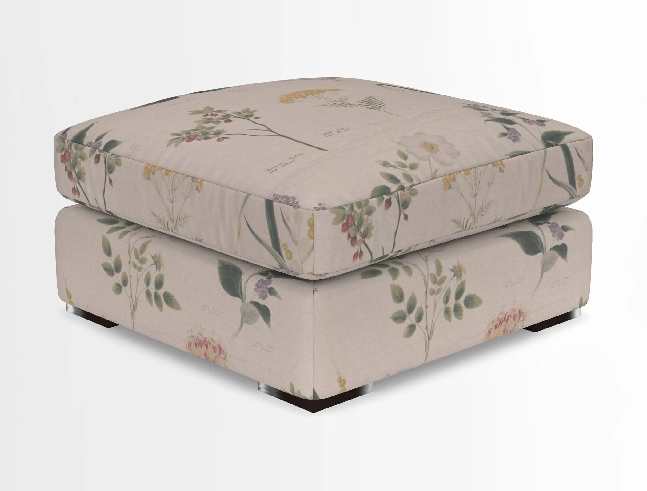 Stockbridge Combi Footstool in Two Tone Plain Biscuit