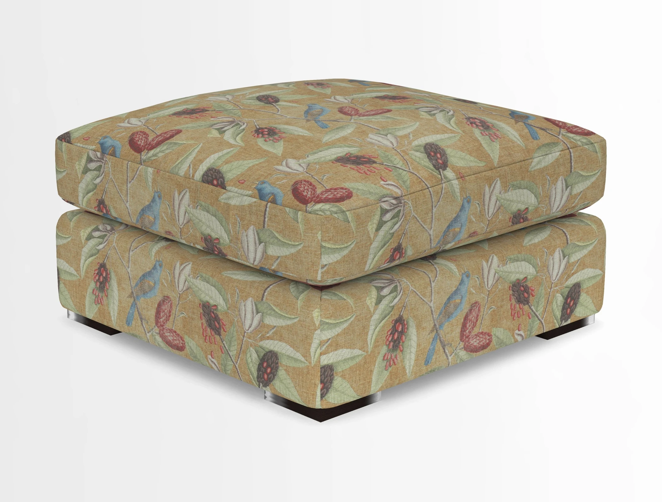 Stockbridge Combi Footstool in Two Tone Plain Biscuit
