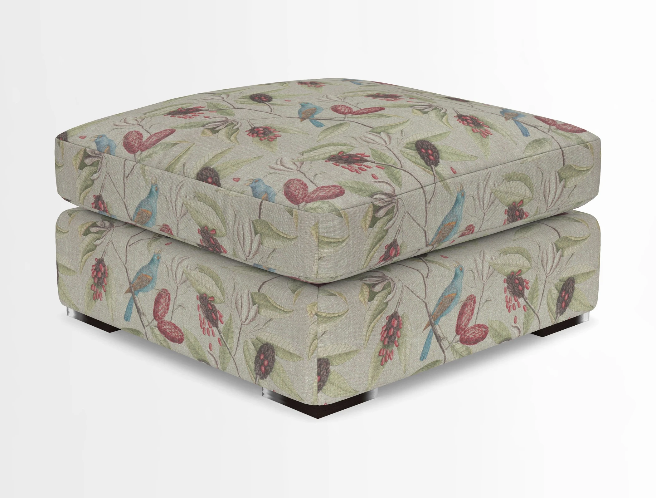 Stockbridge Combi Footstool in Two Tone Plain Biscuit