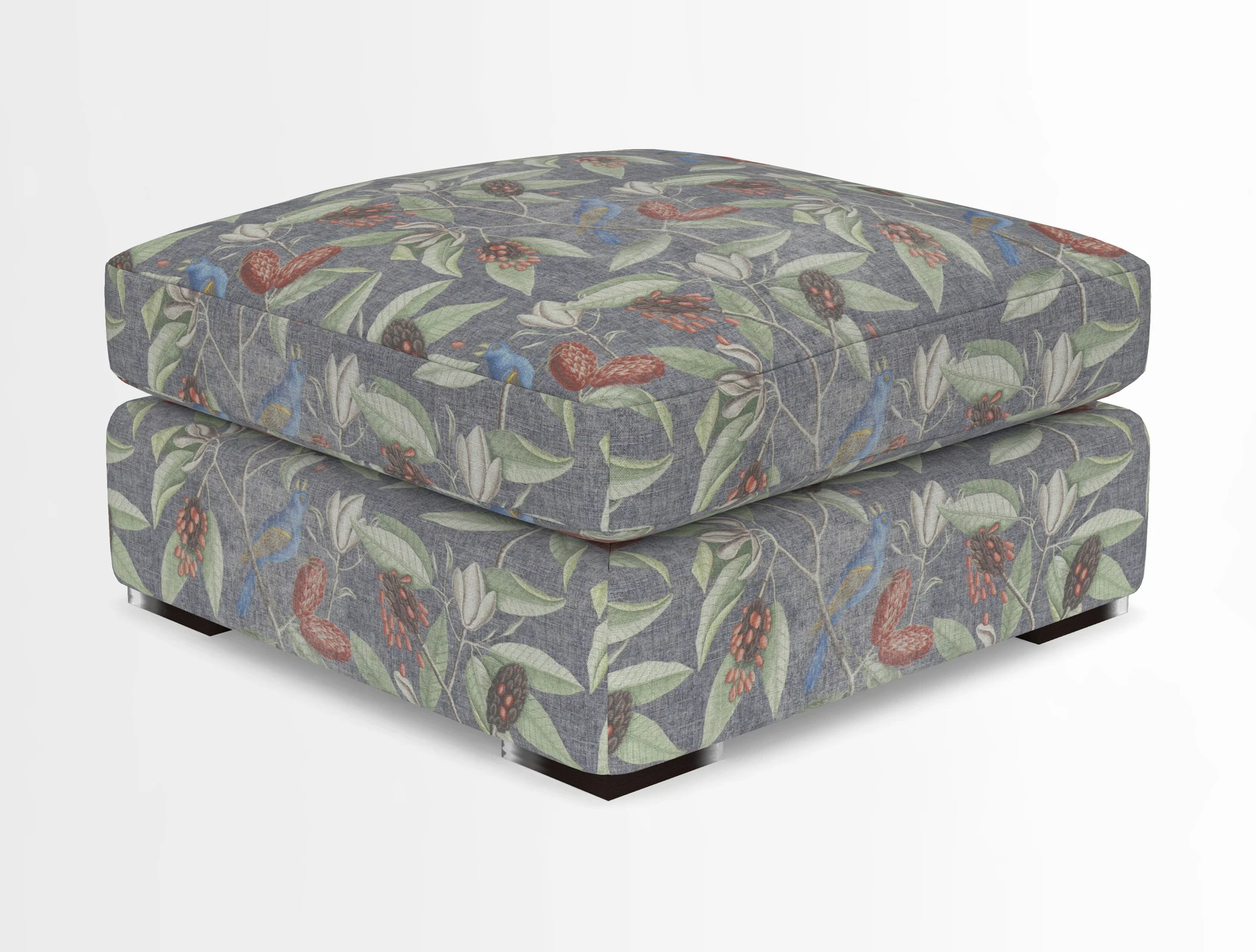 Stockbridge Combi Footstool in Two Tone Plain Biscuit