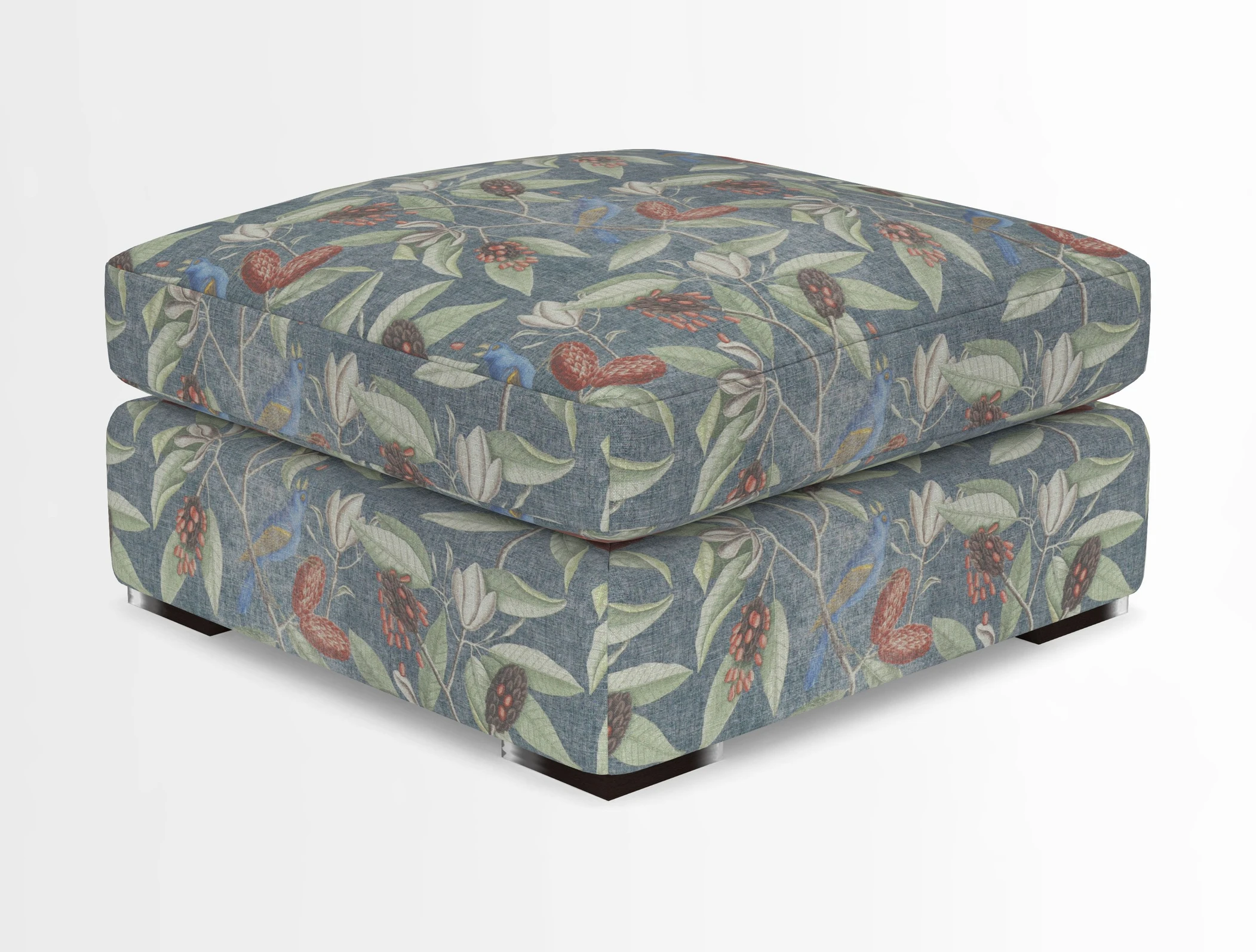 Stockbridge Combi Footstool in Two Tone Plain Biscuit
