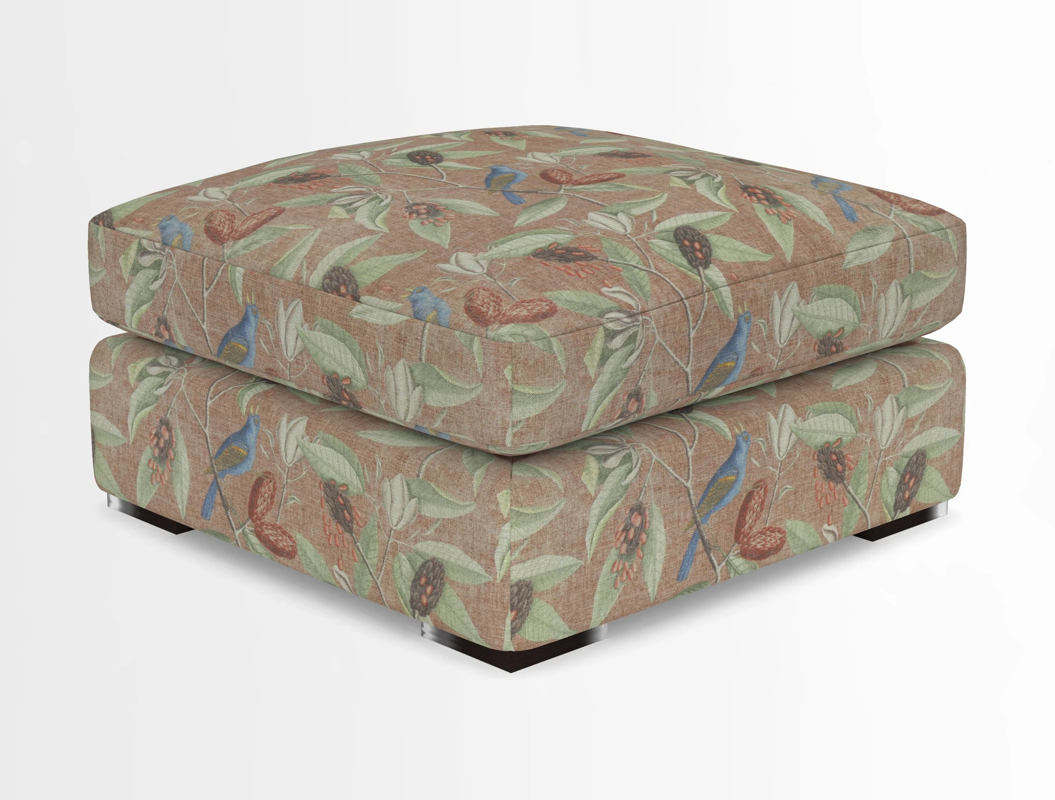 Stockbridge Combi Footstool in Two Tone Plain Biscuit