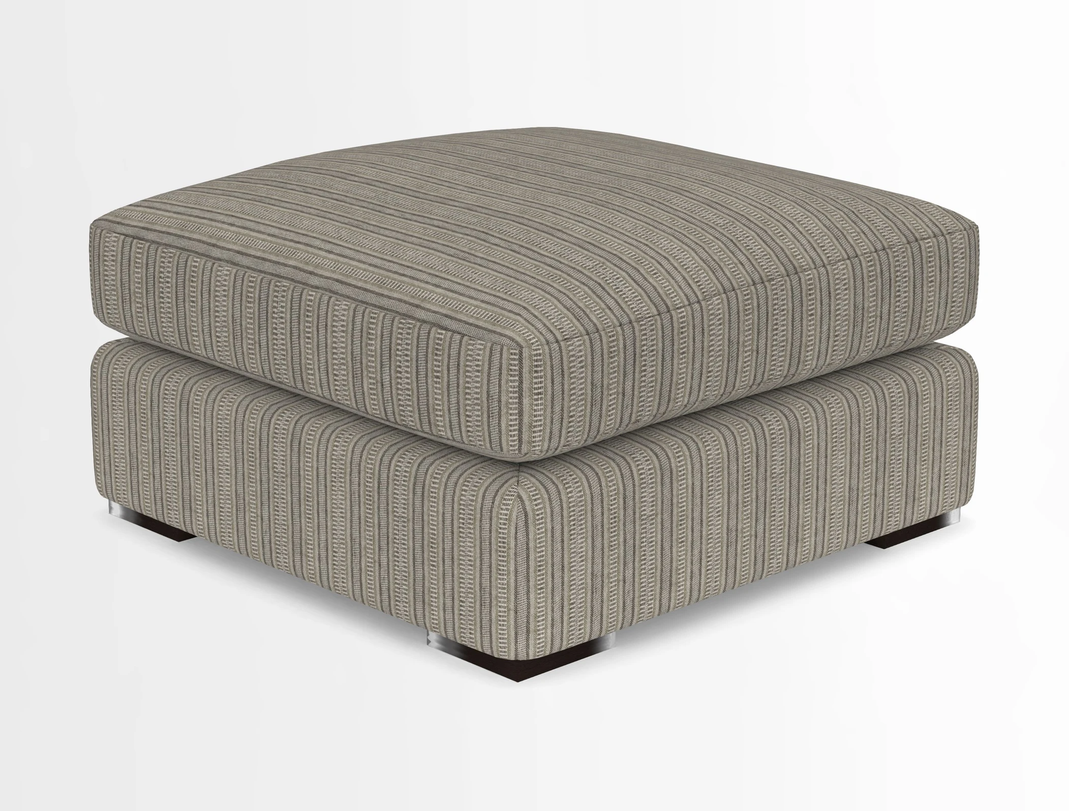 Stockbridge Combi Footstool in Two Tone Plain Biscuit
