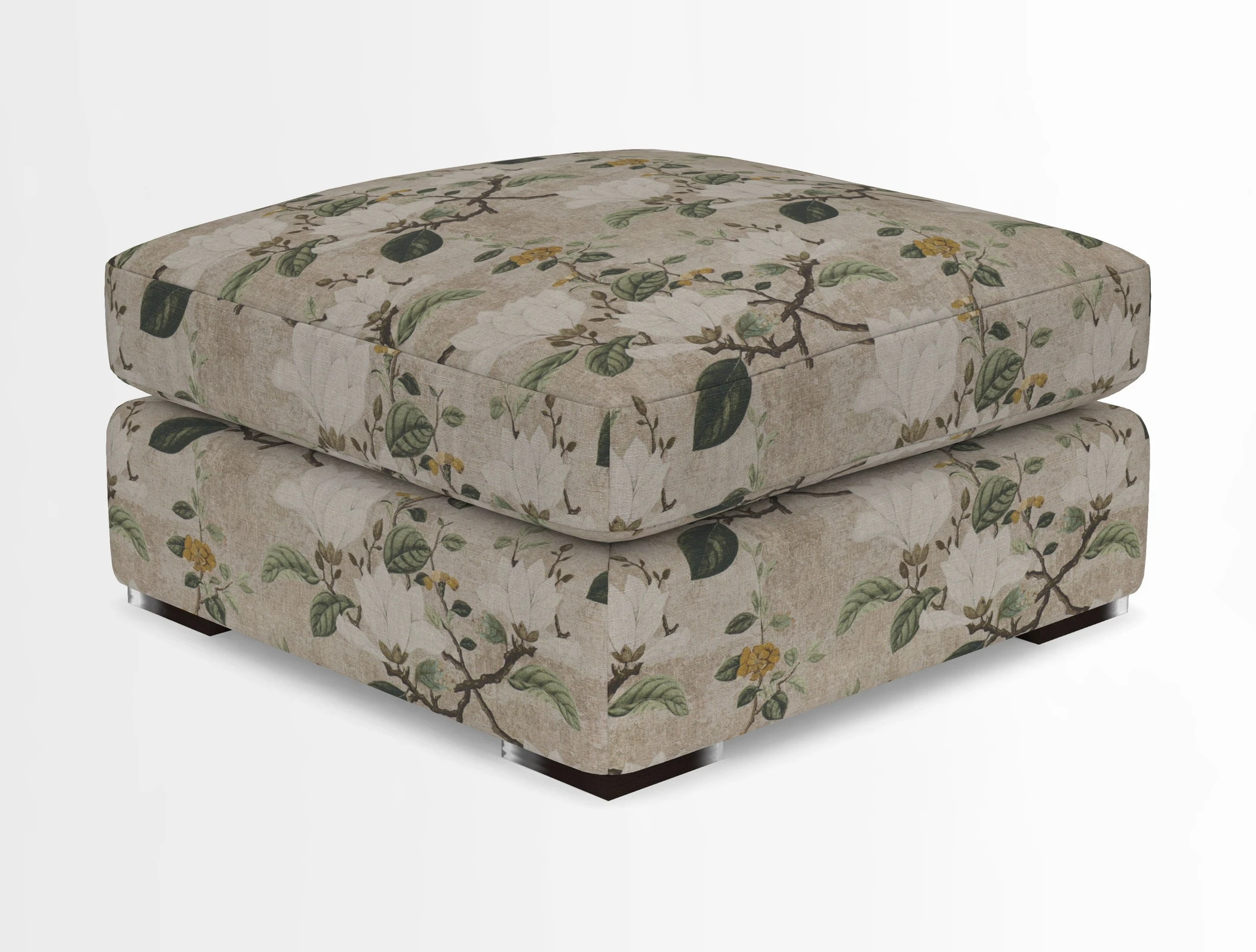 Stockbridge Combi Footstool in Two Tone Plain Biscuit