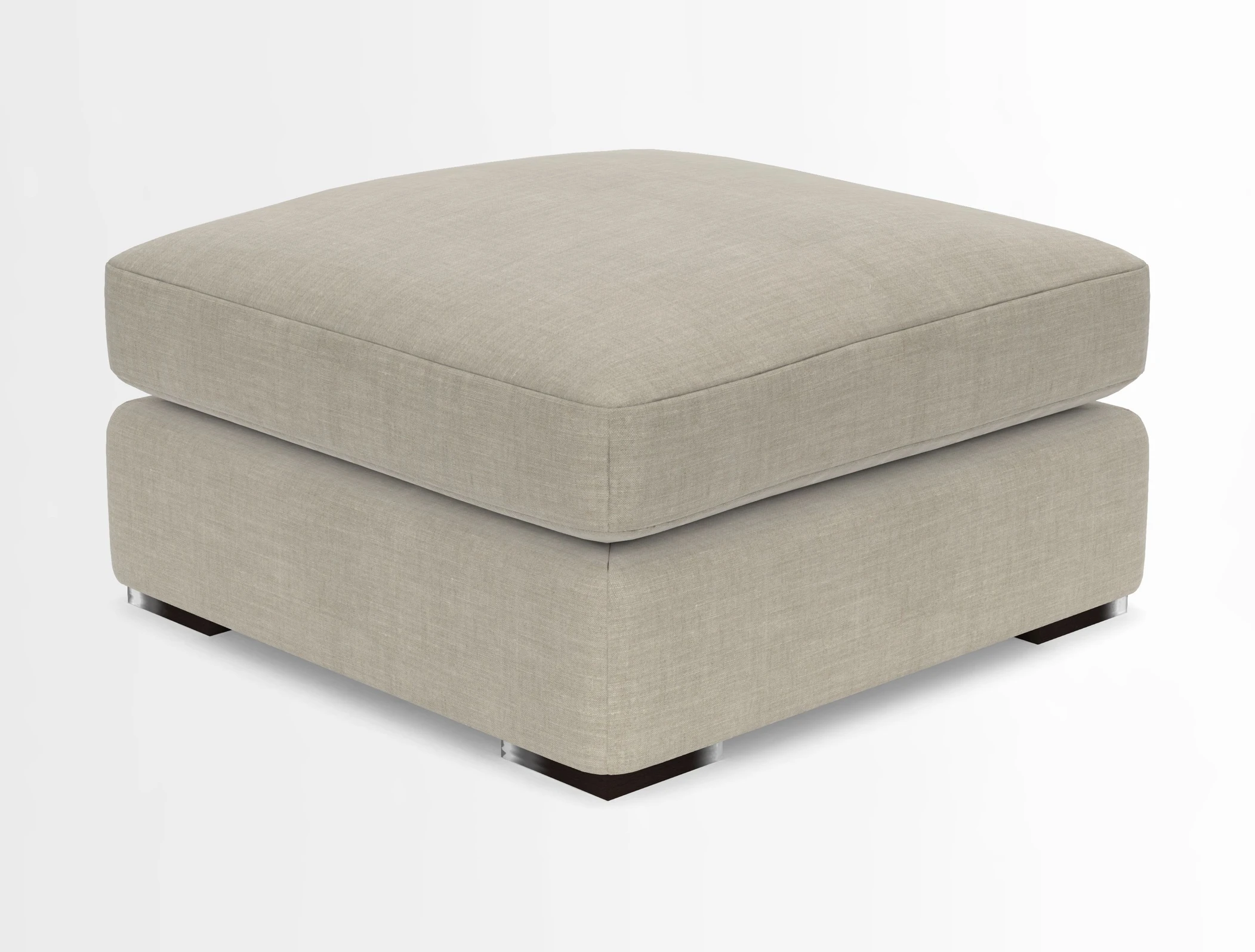 Stockbridge Combi Footstool in Two Tone Plain Biscuit