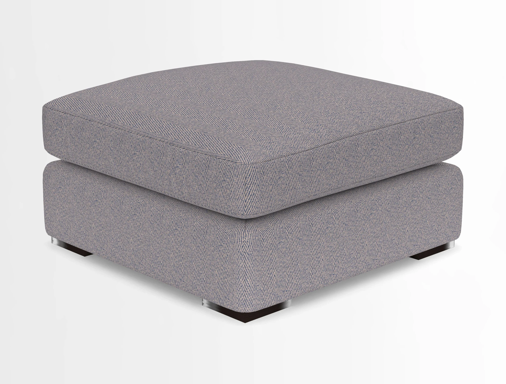 Stockbridge Combi Footstool in Two Tone Plain Biscuit