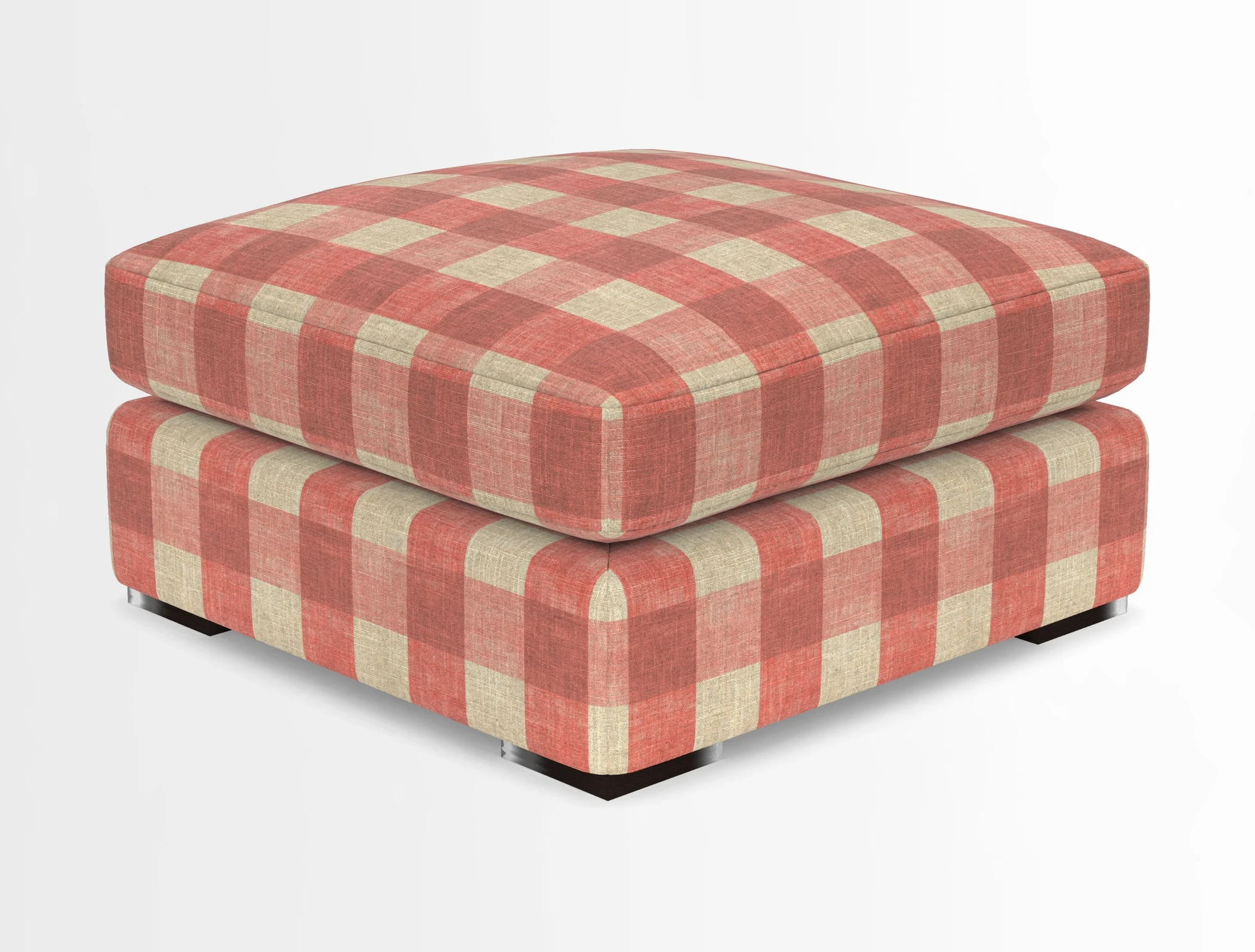 Stockbridge Combi Footstool in Two Tone Plain Biscuit