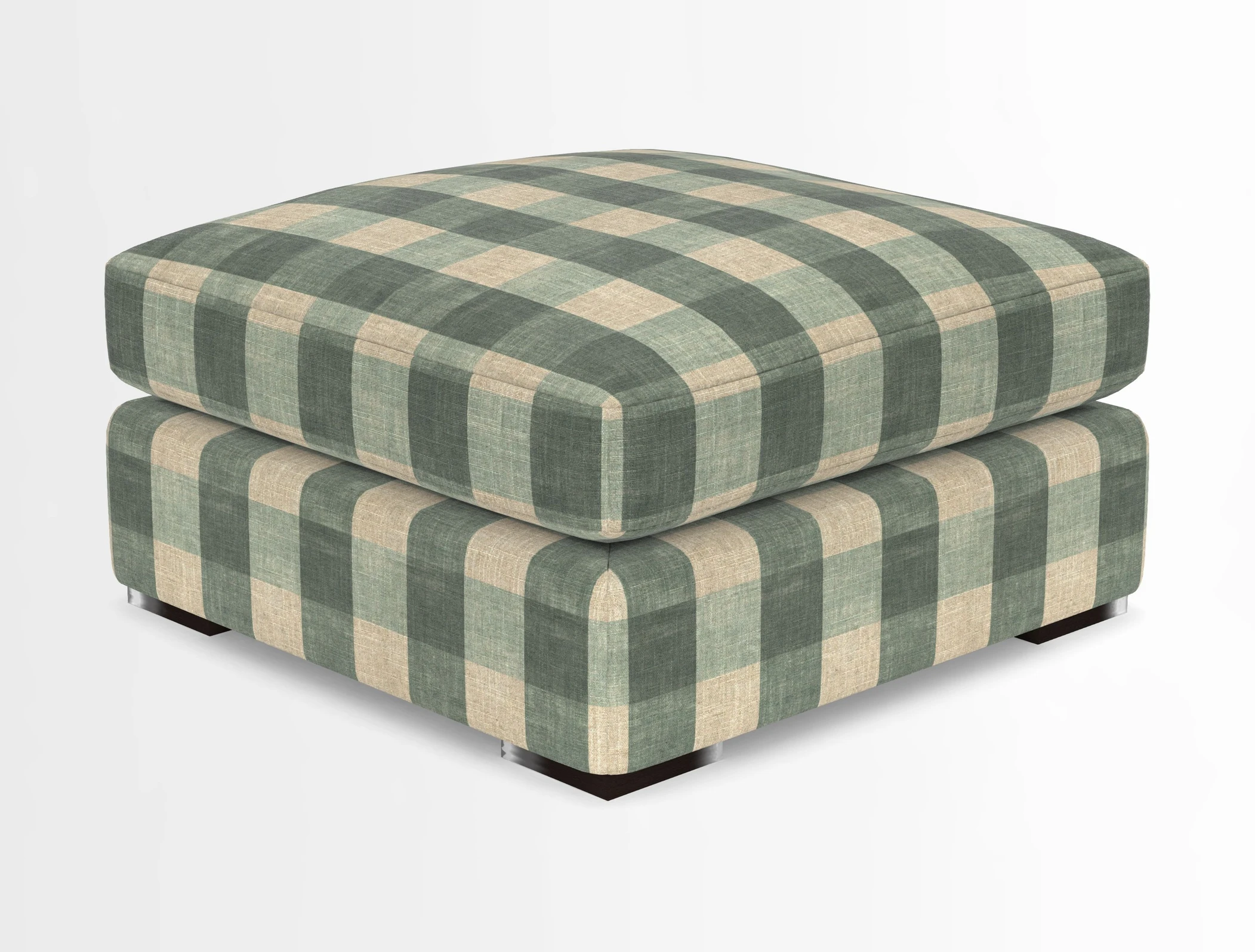 Stockbridge Combi Footstool in Two Tone Plain Biscuit