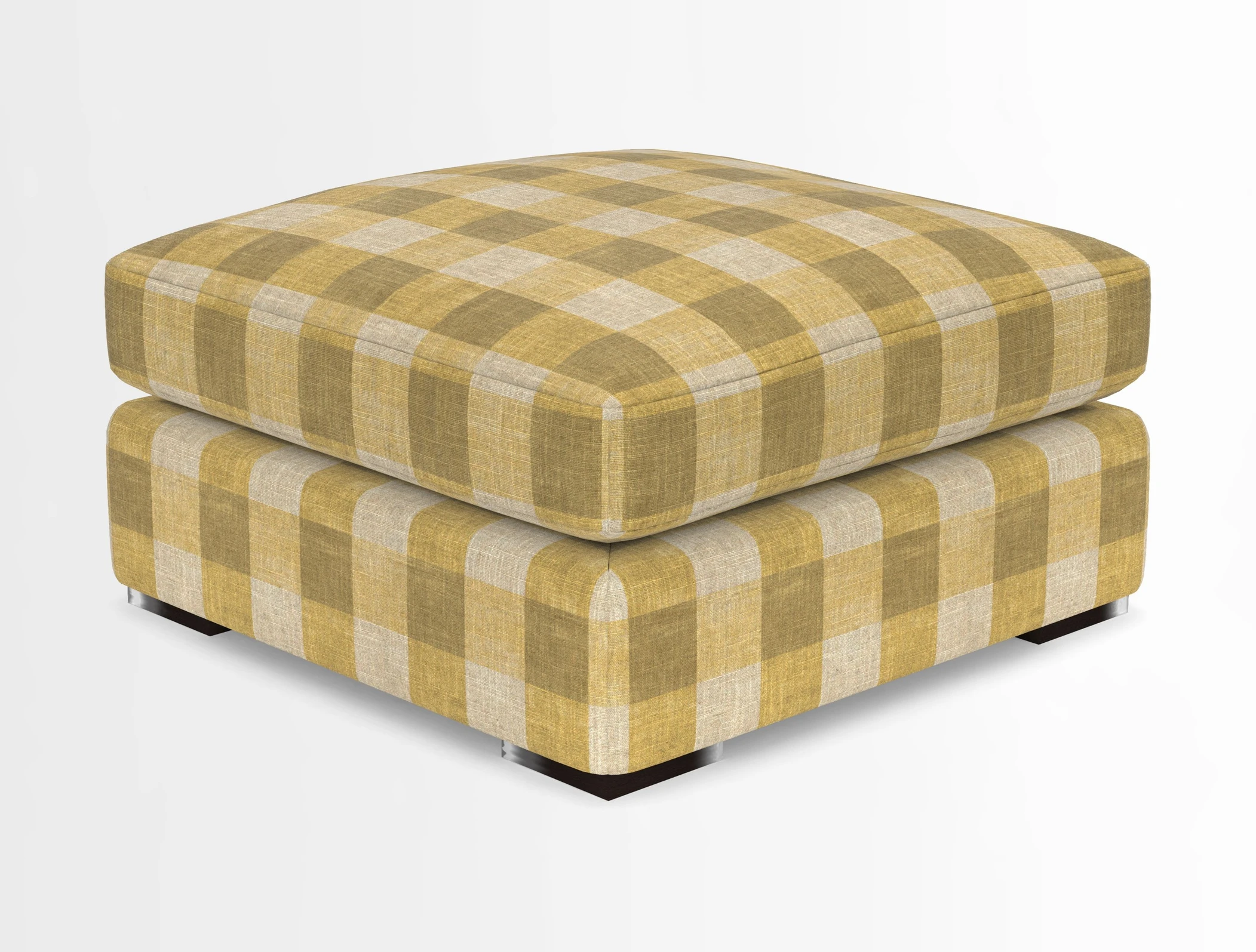 Stockbridge Combi Footstool in Two Tone Plain Biscuit
