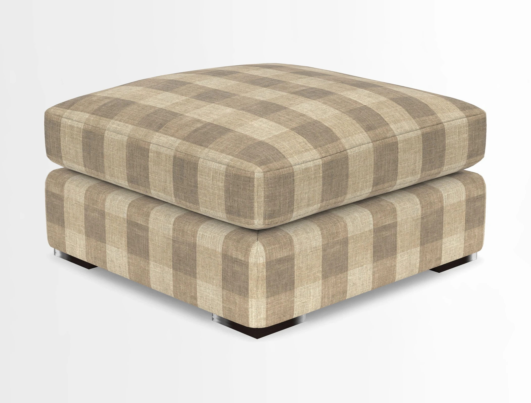 Stockbridge Combi Footstool in Two Tone Plain Biscuit