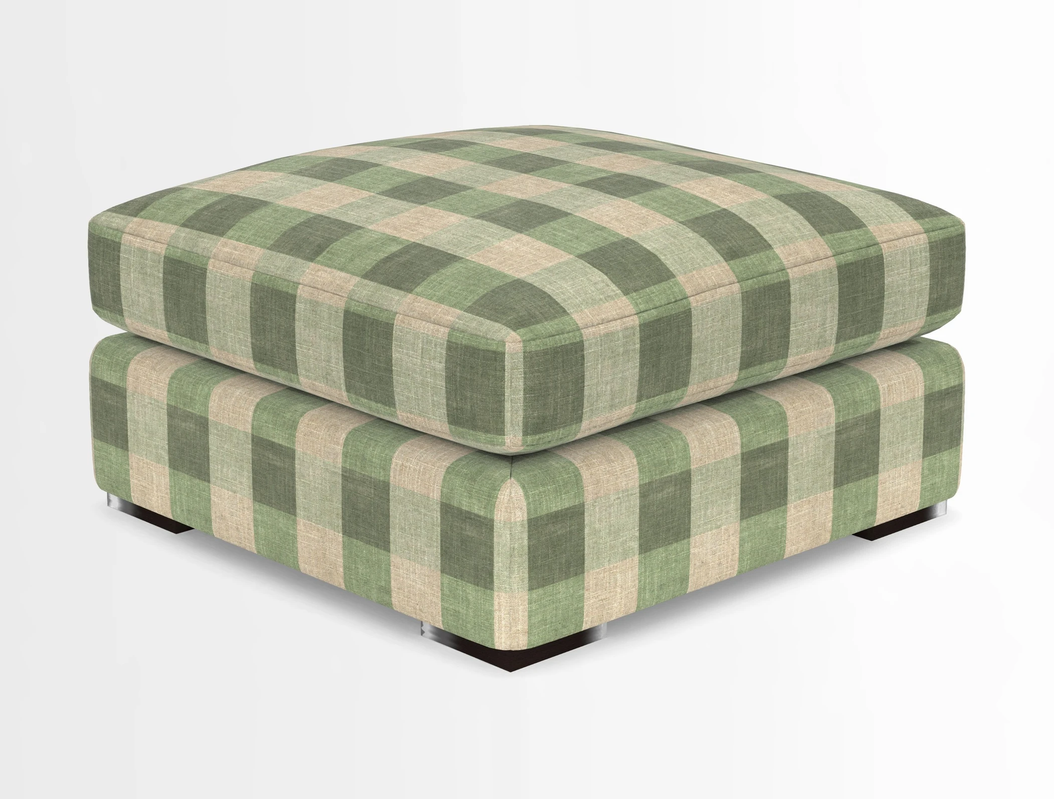 Stockbridge Combi Footstool in Two Tone Plain Biscuit