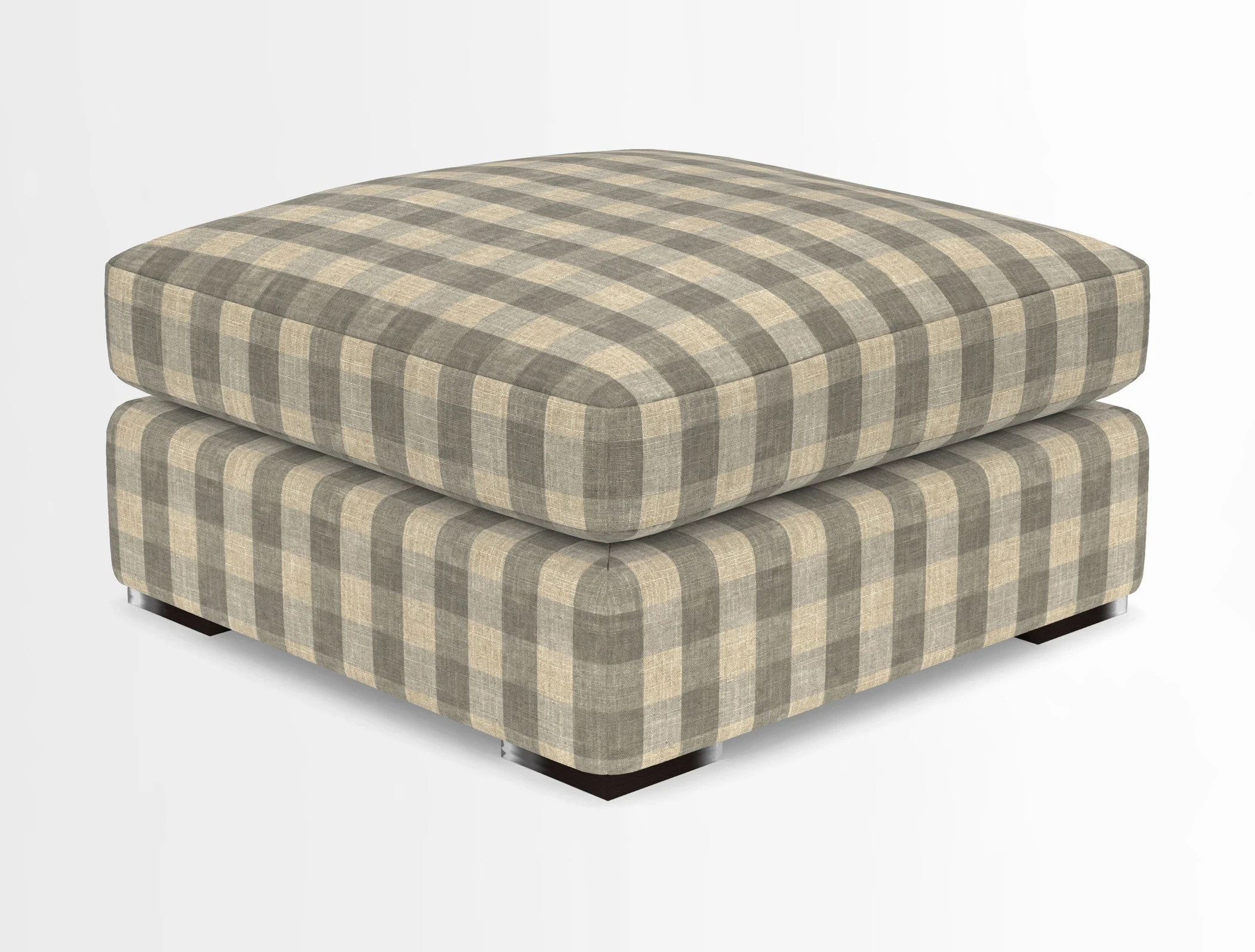 Stockbridge Combi Footstool in Two Tone Plain Biscuit