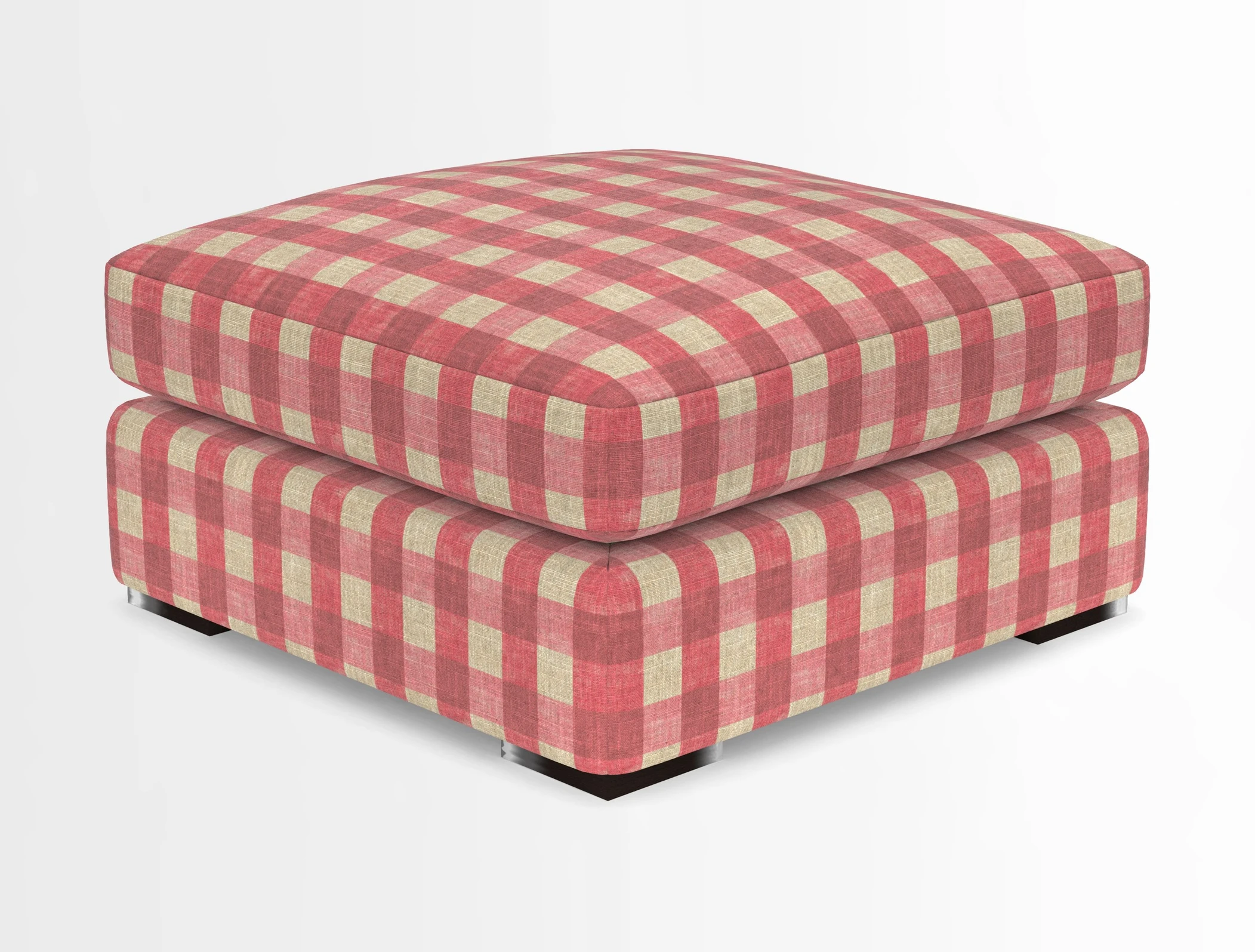 Stockbridge Combi Footstool in Two Tone Plain Biscuit