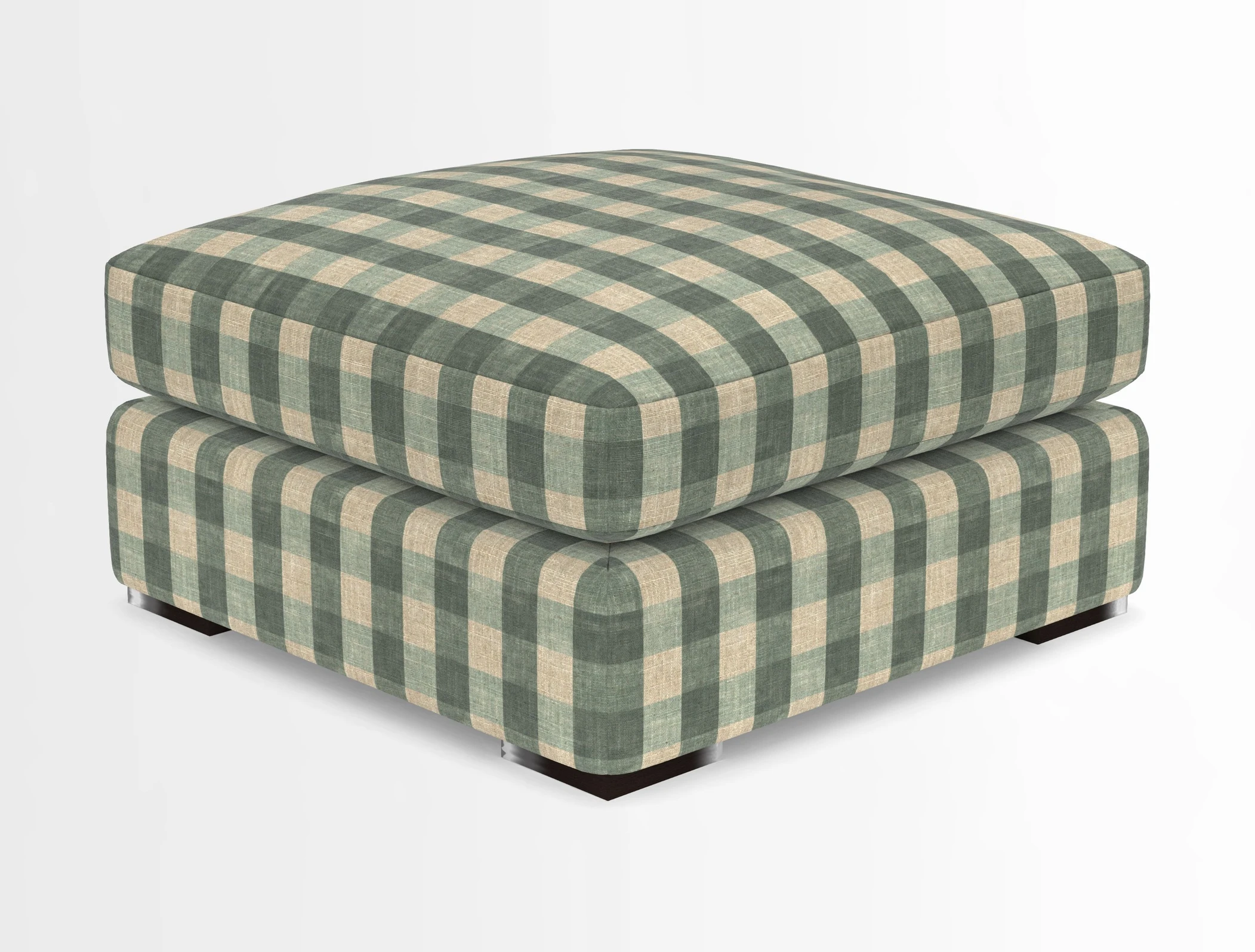 Stockbridge Combi Footstool in Two Tone Plain Biscuit