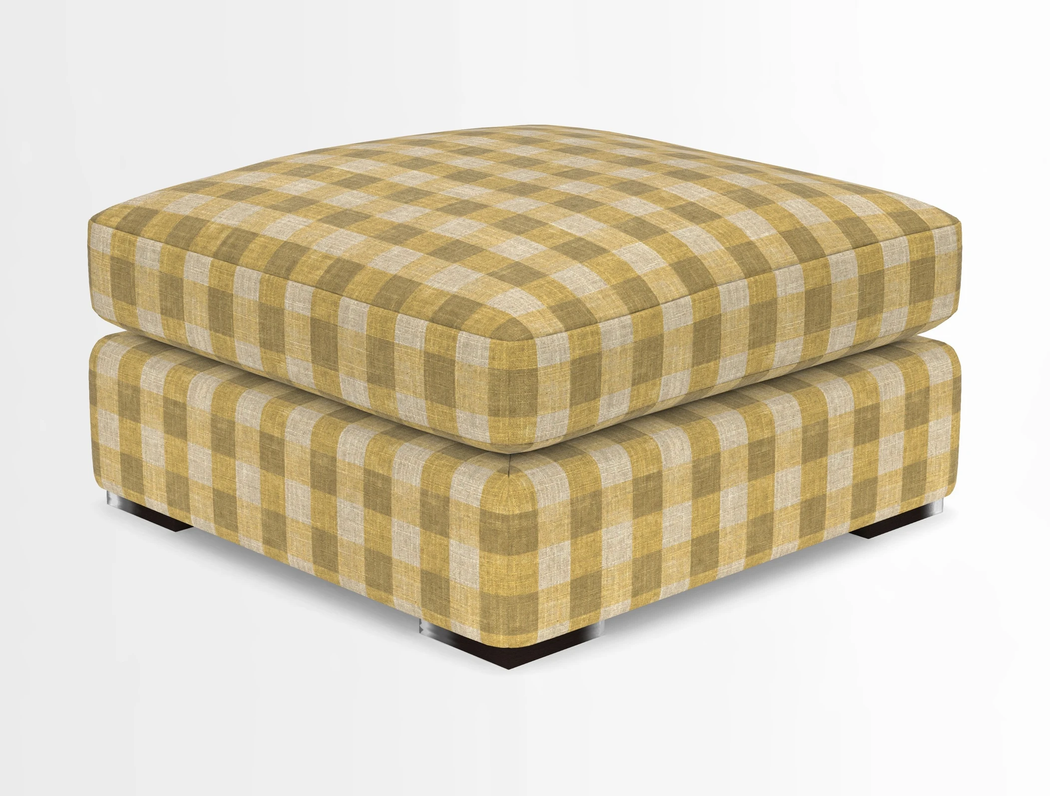 Stockbridge Combi Footstool in Two Tone Plain Biscuit