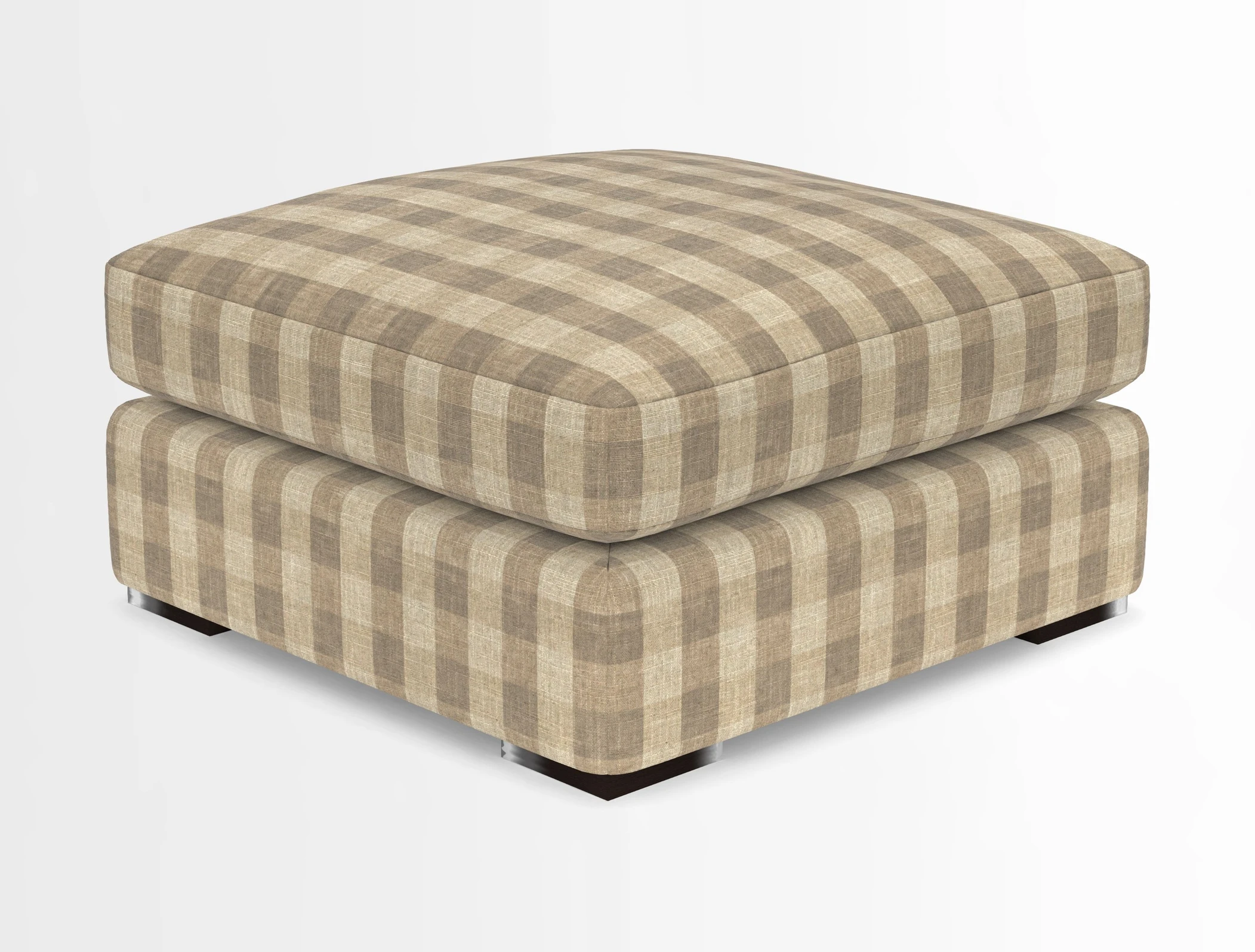 Stockbridge Combi Footstool in Two Tone Plain Biscuit