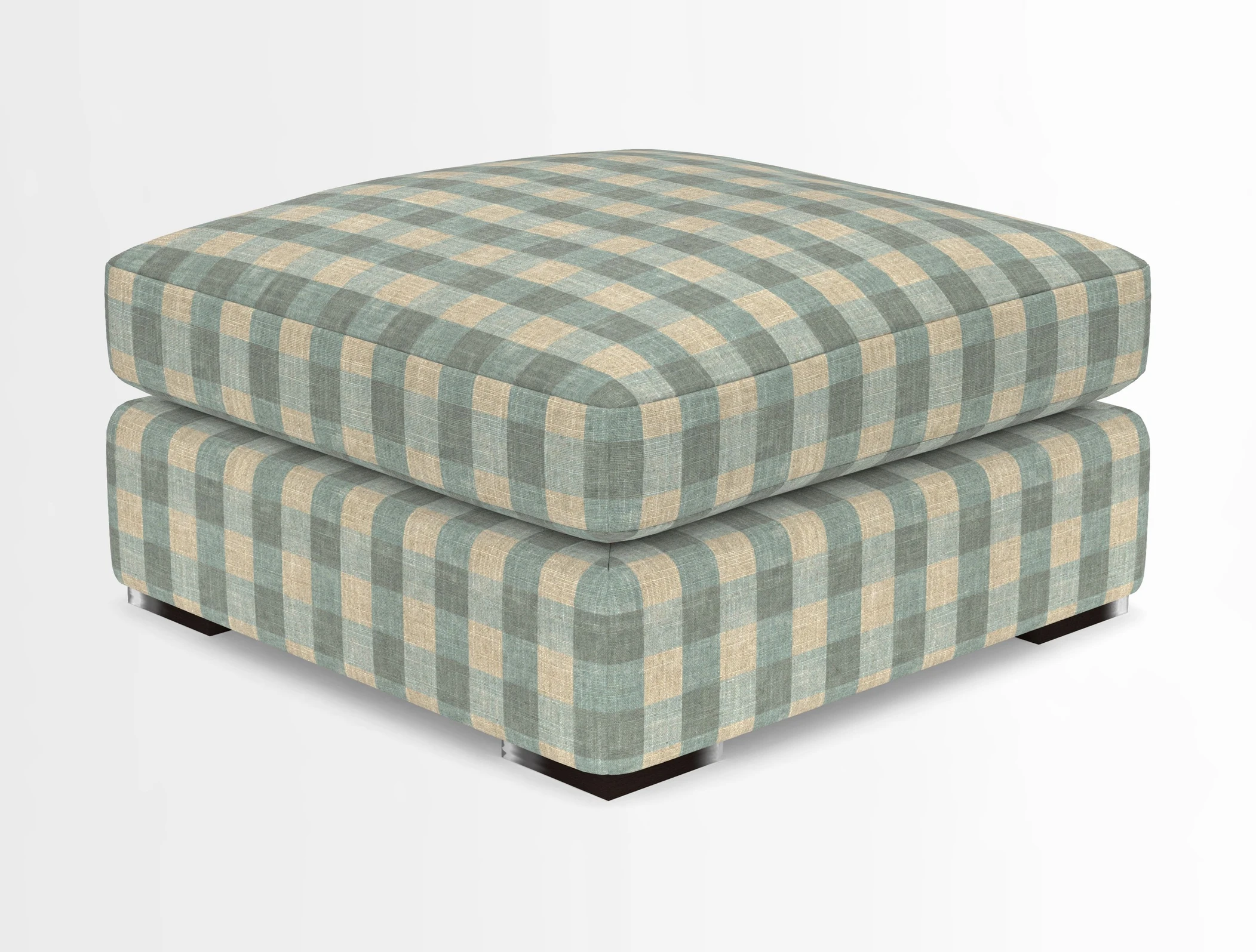 Stockbridge Combi Footstool in Two Tone Plain Biscuit