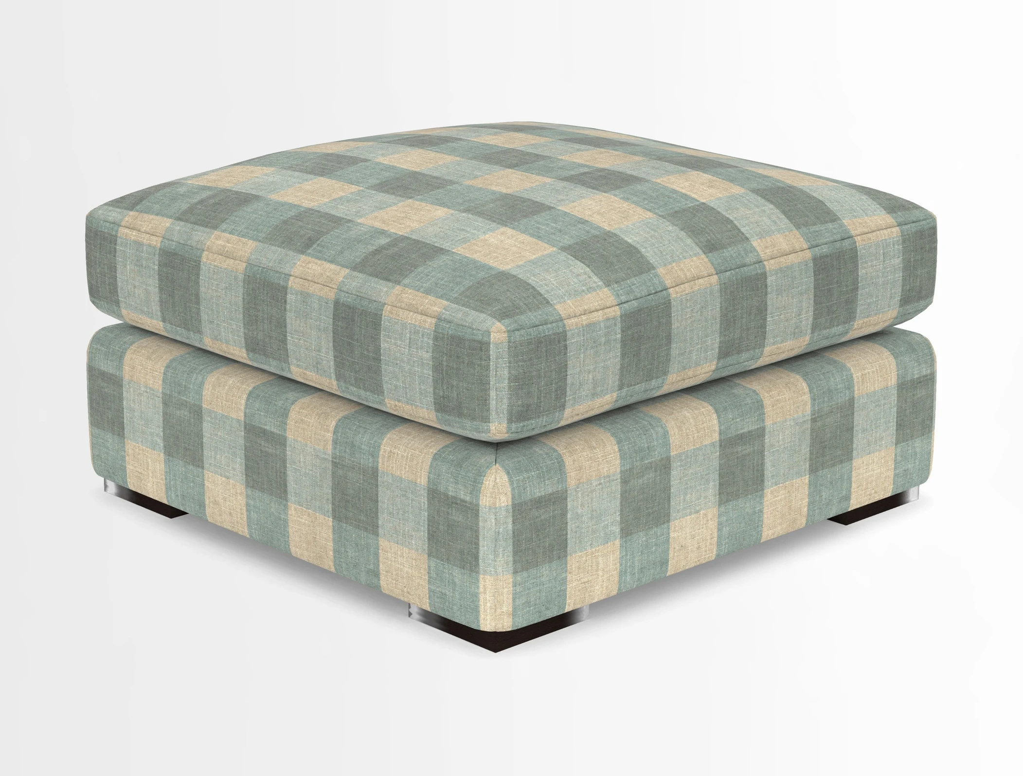 Stockbridge Combi Footstool in Two Tone Plain Biscuit