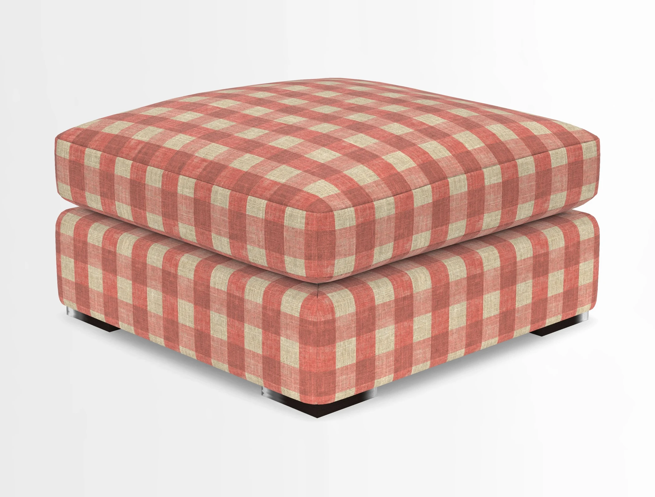 Stockbridge Combi Footstool in Two Tone Plain Biscuit