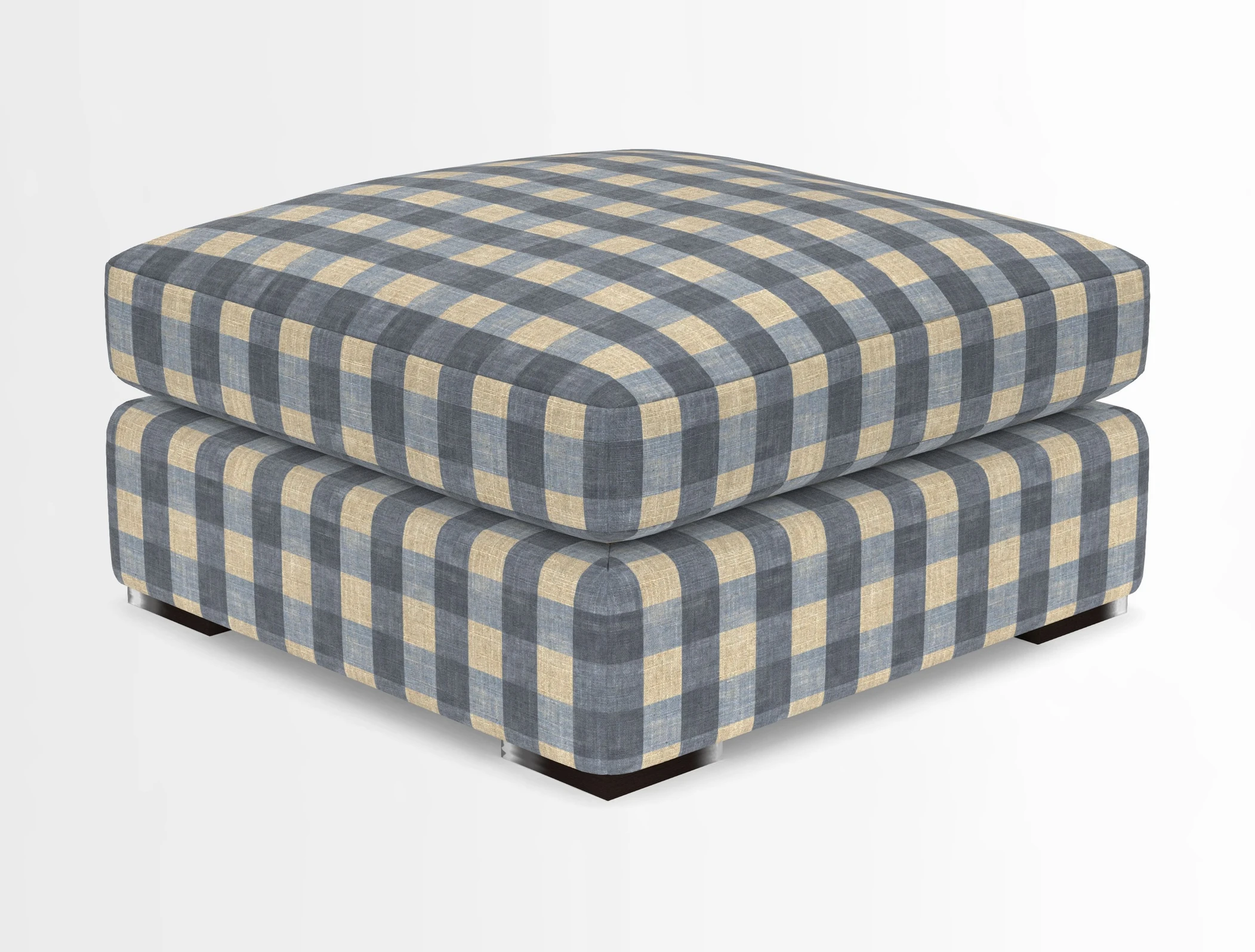 Stockbridge Combi Footstool in Two Tone Plain Biscuit