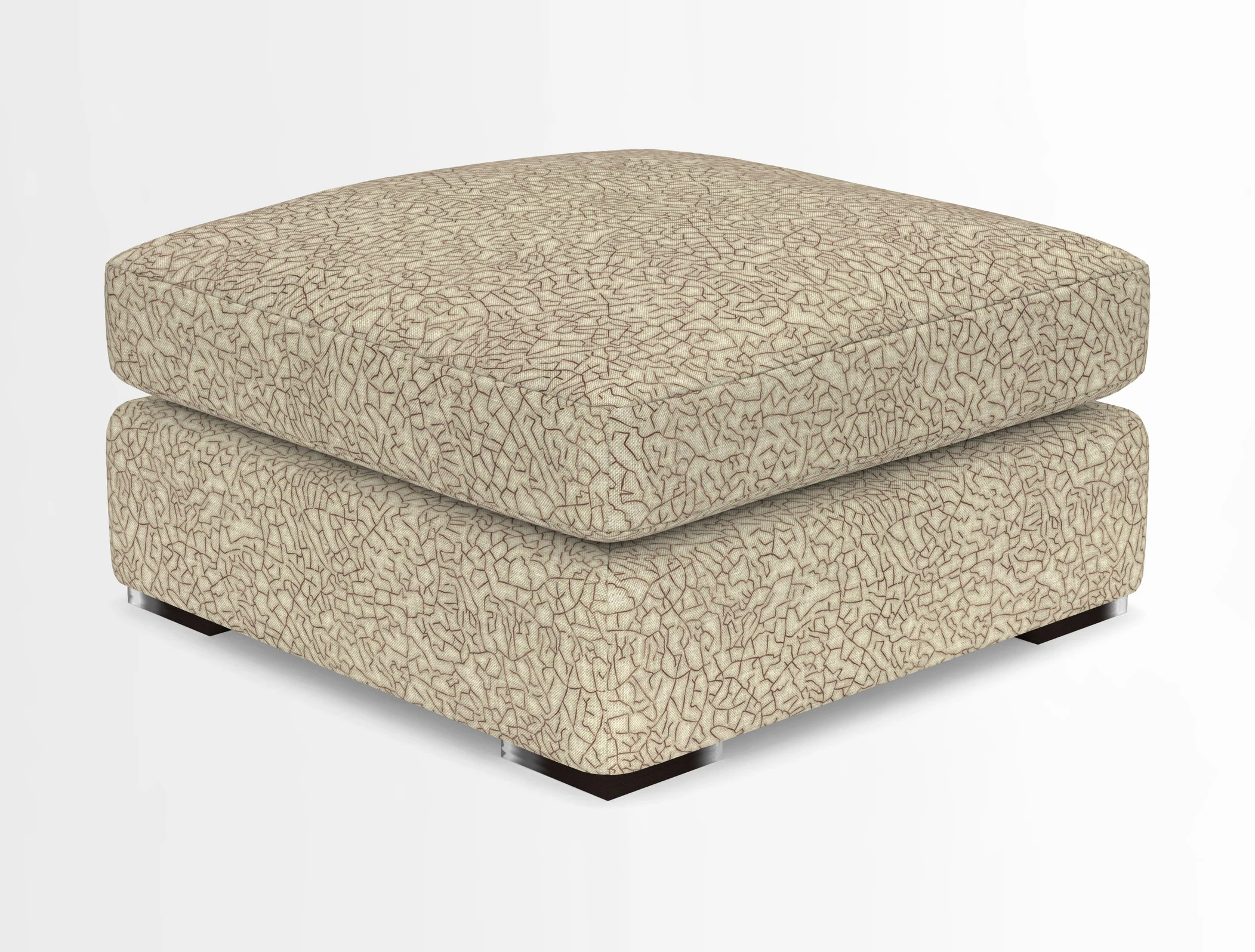 Stockbridge Combi Footstool in Two Tone Plain Biscuit