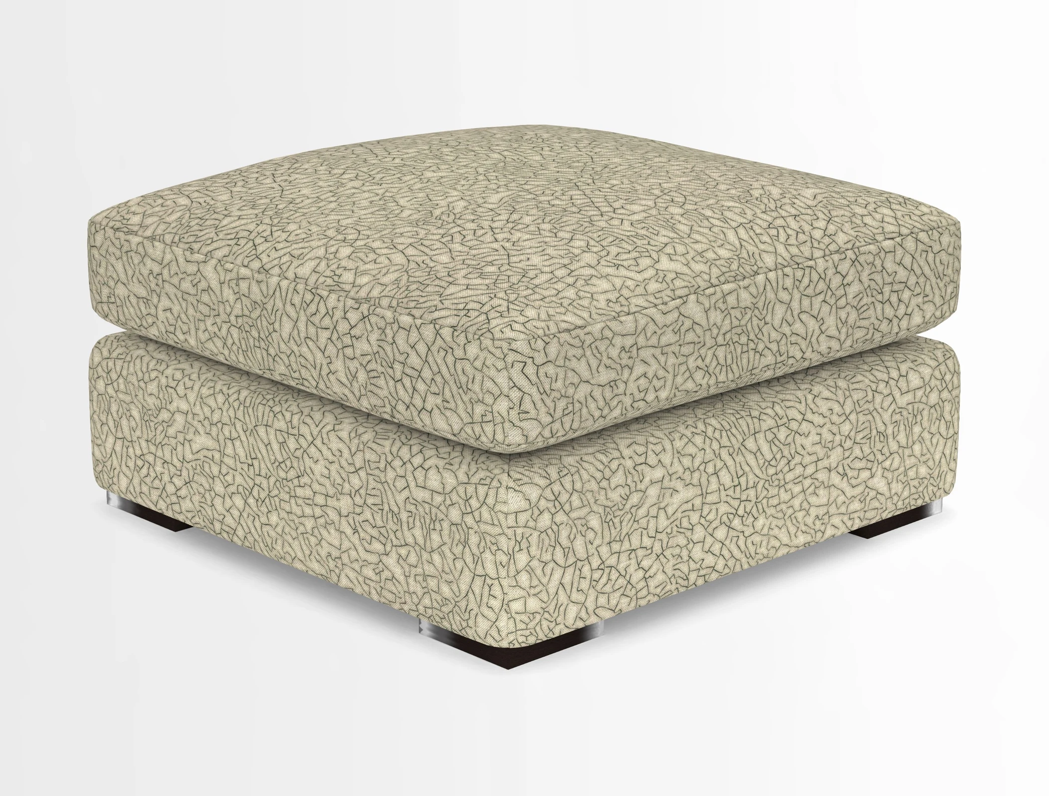 Stockbridge Combi Footstool in Two Tone Plain Biscuit