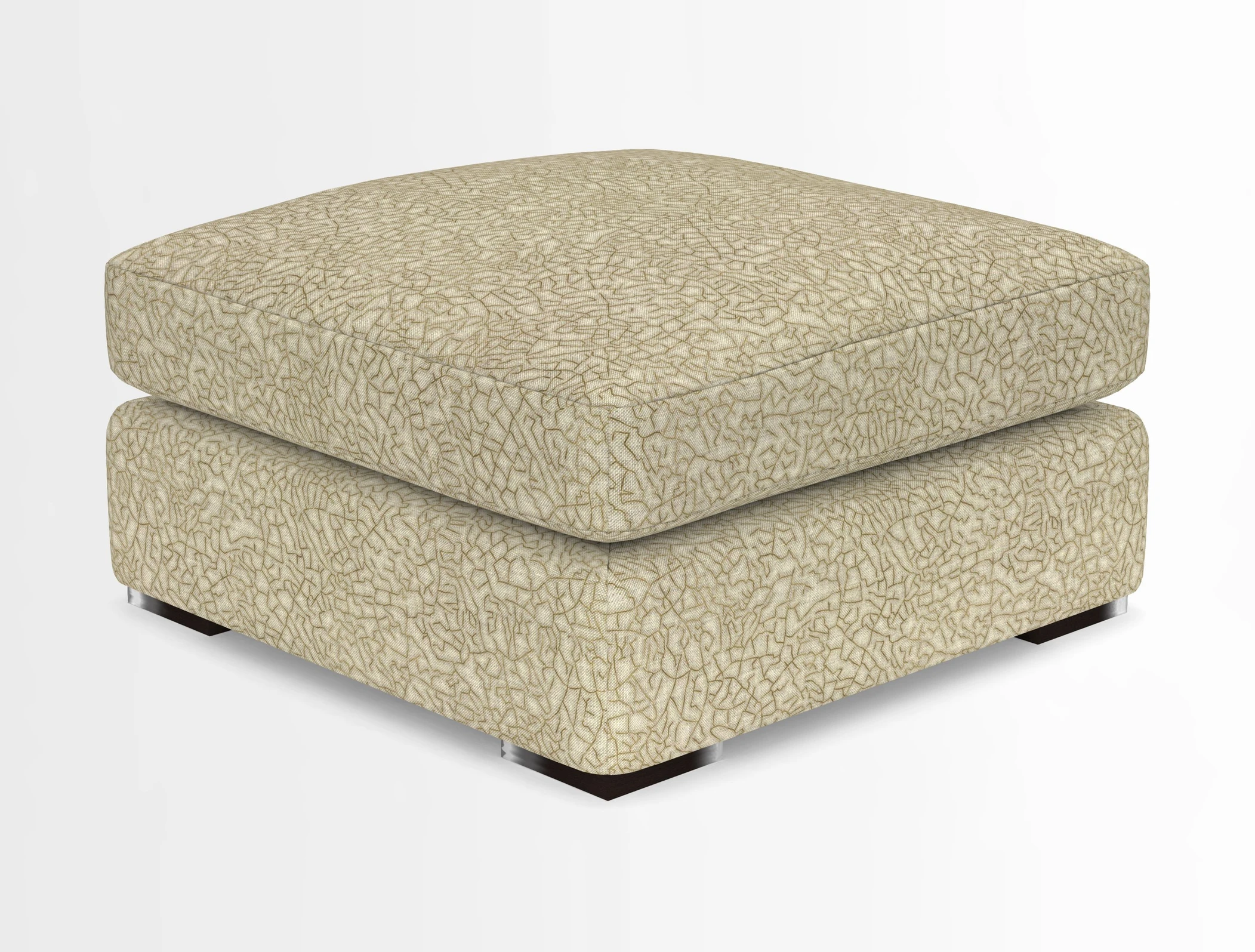 Stockbridge Combi Footstool in Two Tone Plain Biscuit