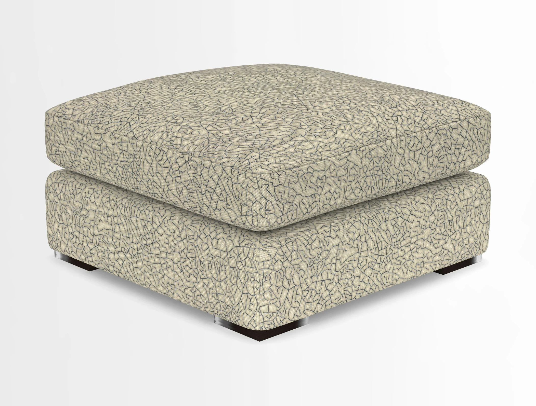 Stockbridge Combi Footstool in Two Tone Plain Biscuit