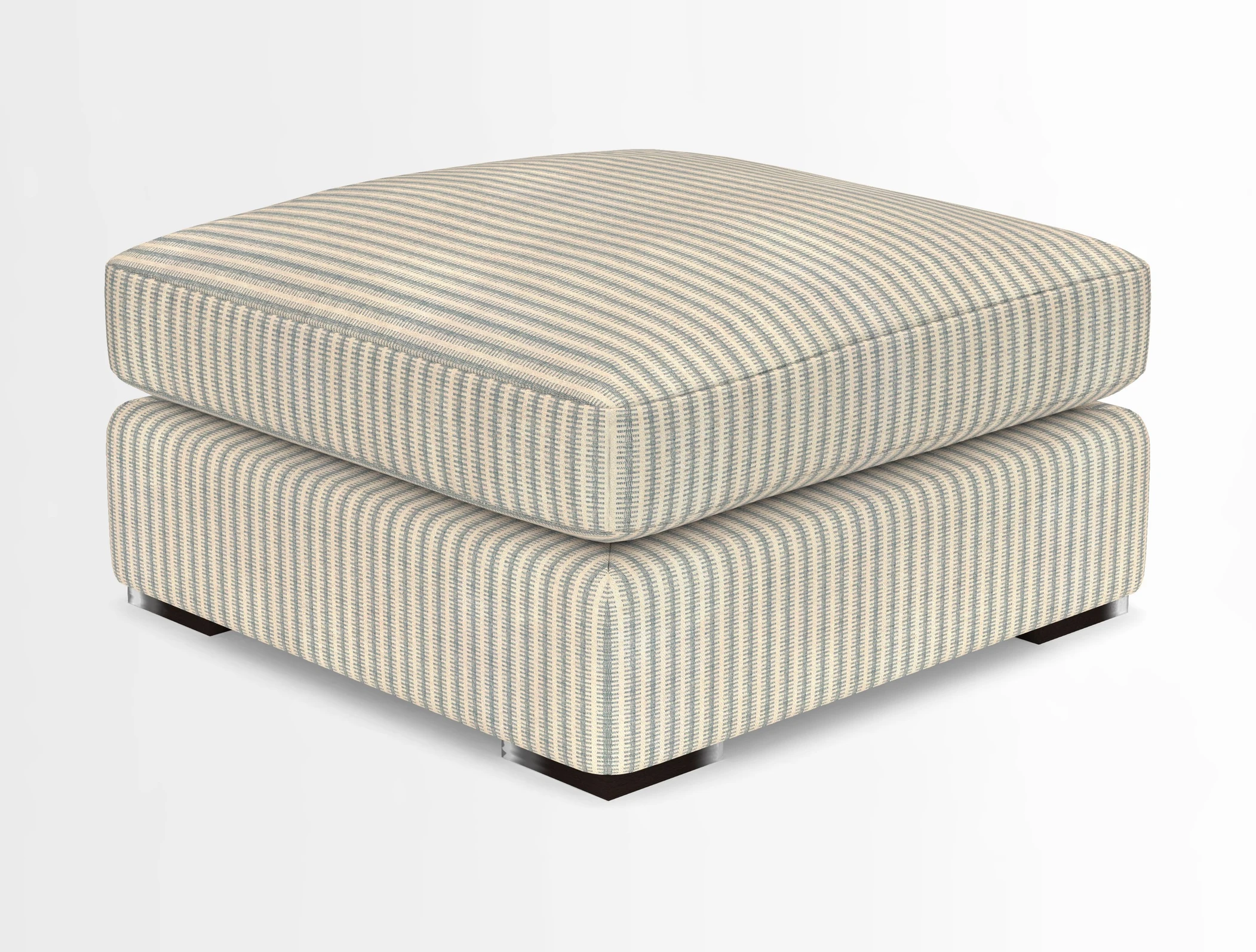 Stockbridge Combi Footstool in Two Tone Plain Biscuit