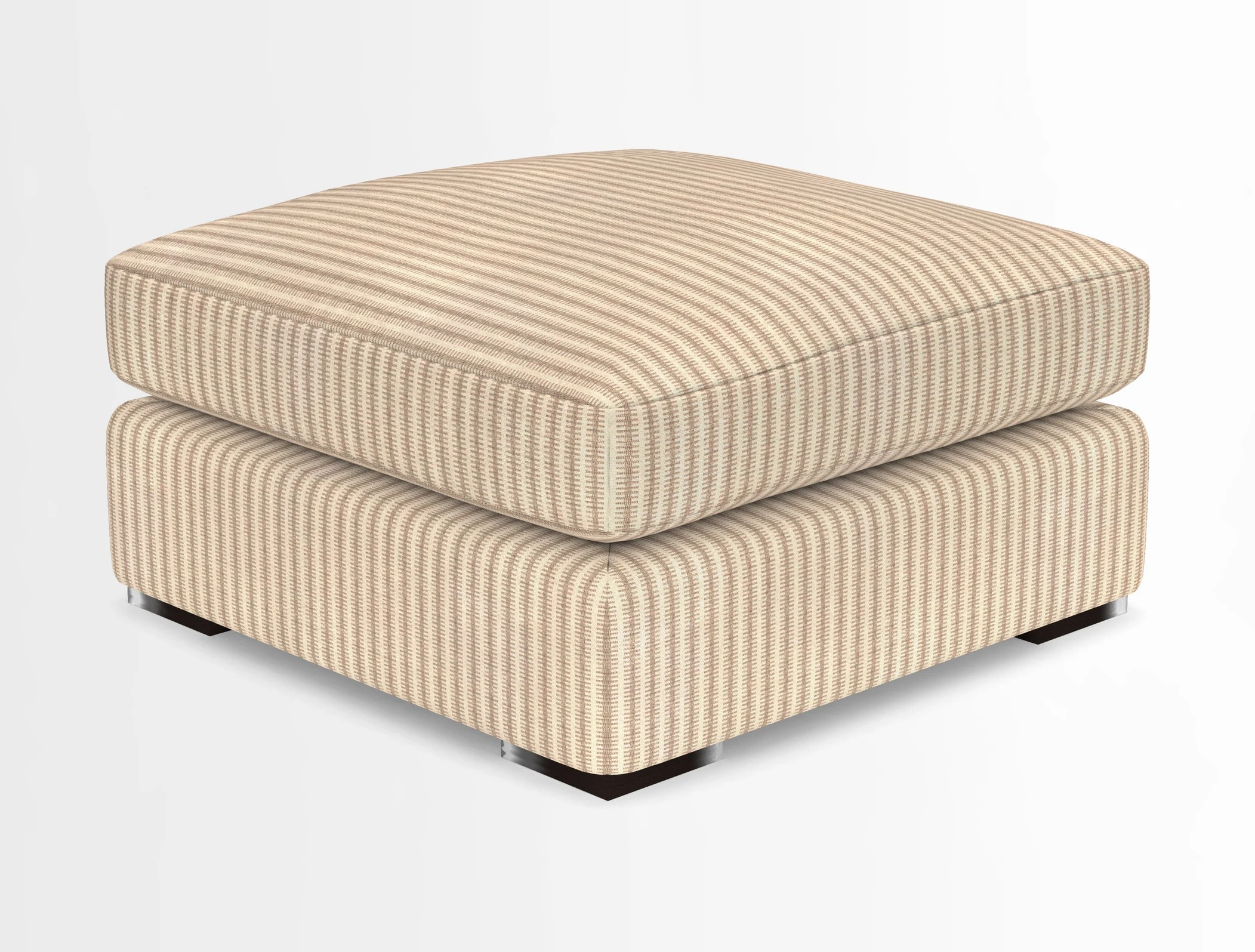 Stockbridge Combi Footstool in Two Tone Plain Biscuit