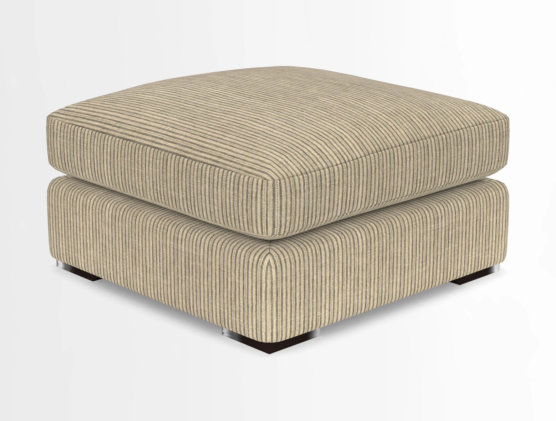 Stockbridge Combi Footstool in Two Tone Plain Biscuit