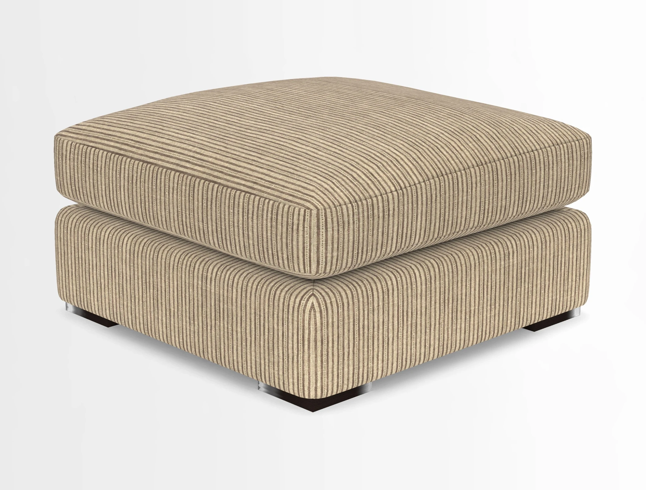 Stockbridge Combi Footstool in Two Tone Plain Biscuit