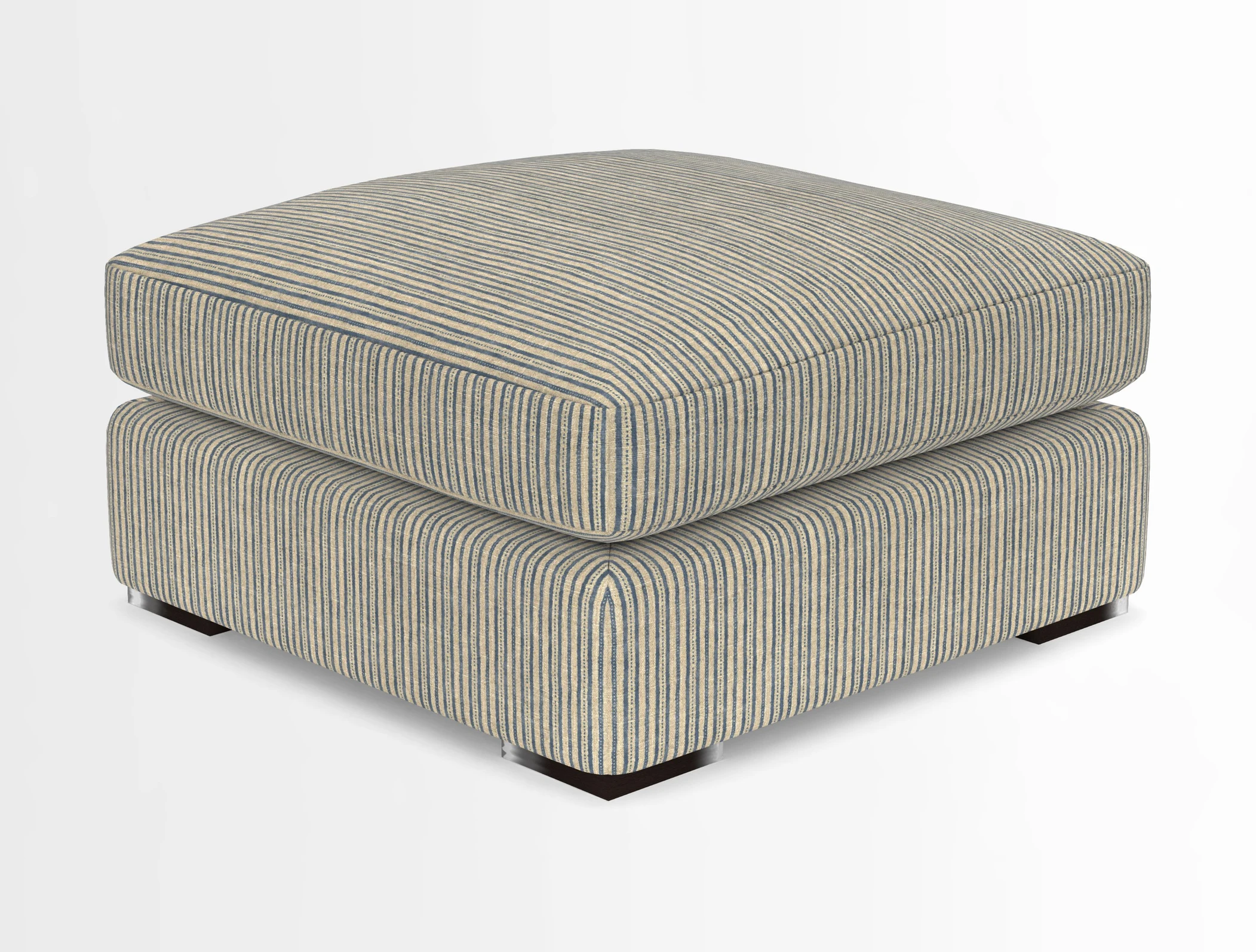 Stockbridge Combi Footstool in Two Tone Plain Biscuit