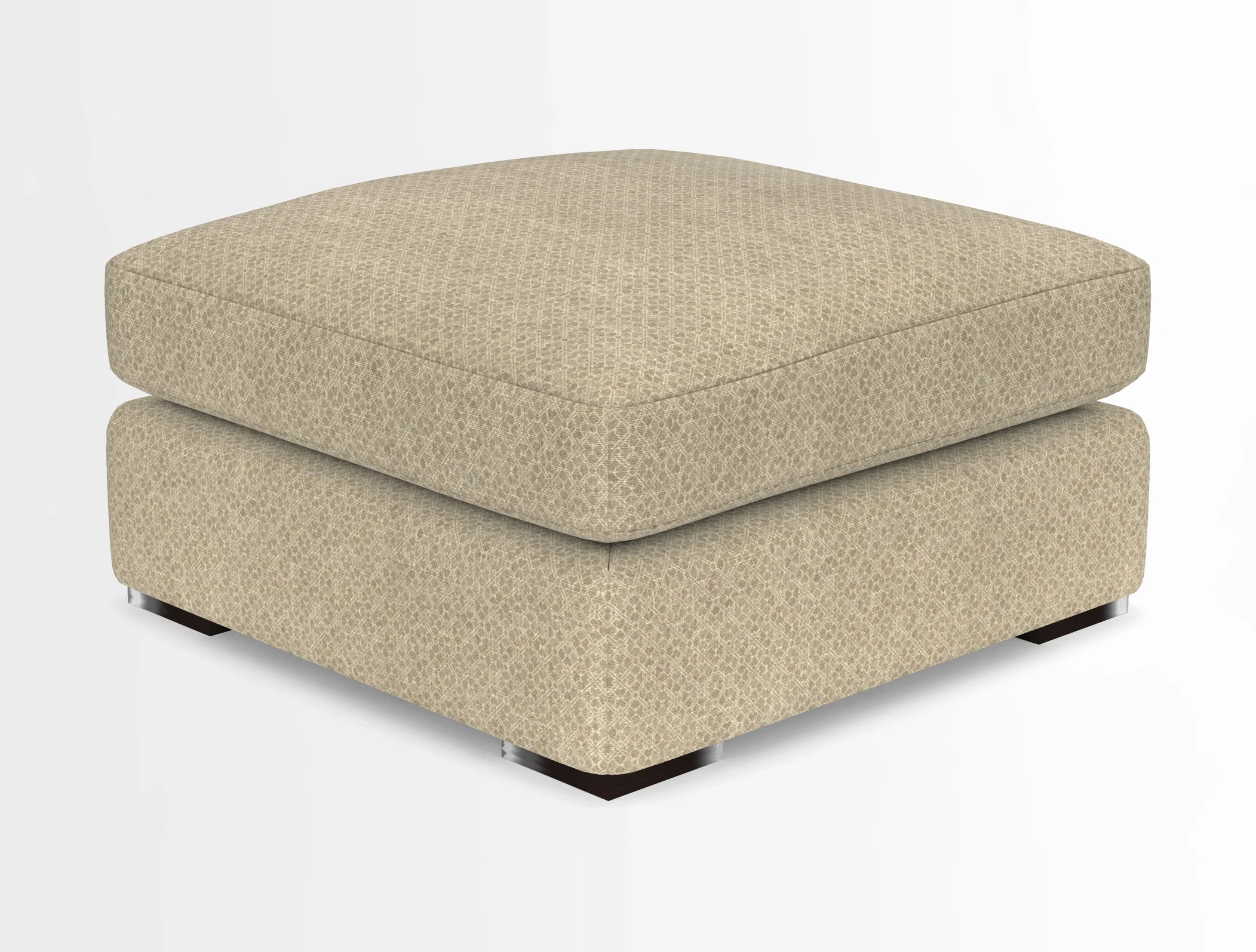 Stockbridge Combi Footstool in Two Tone Plain Biscuit
