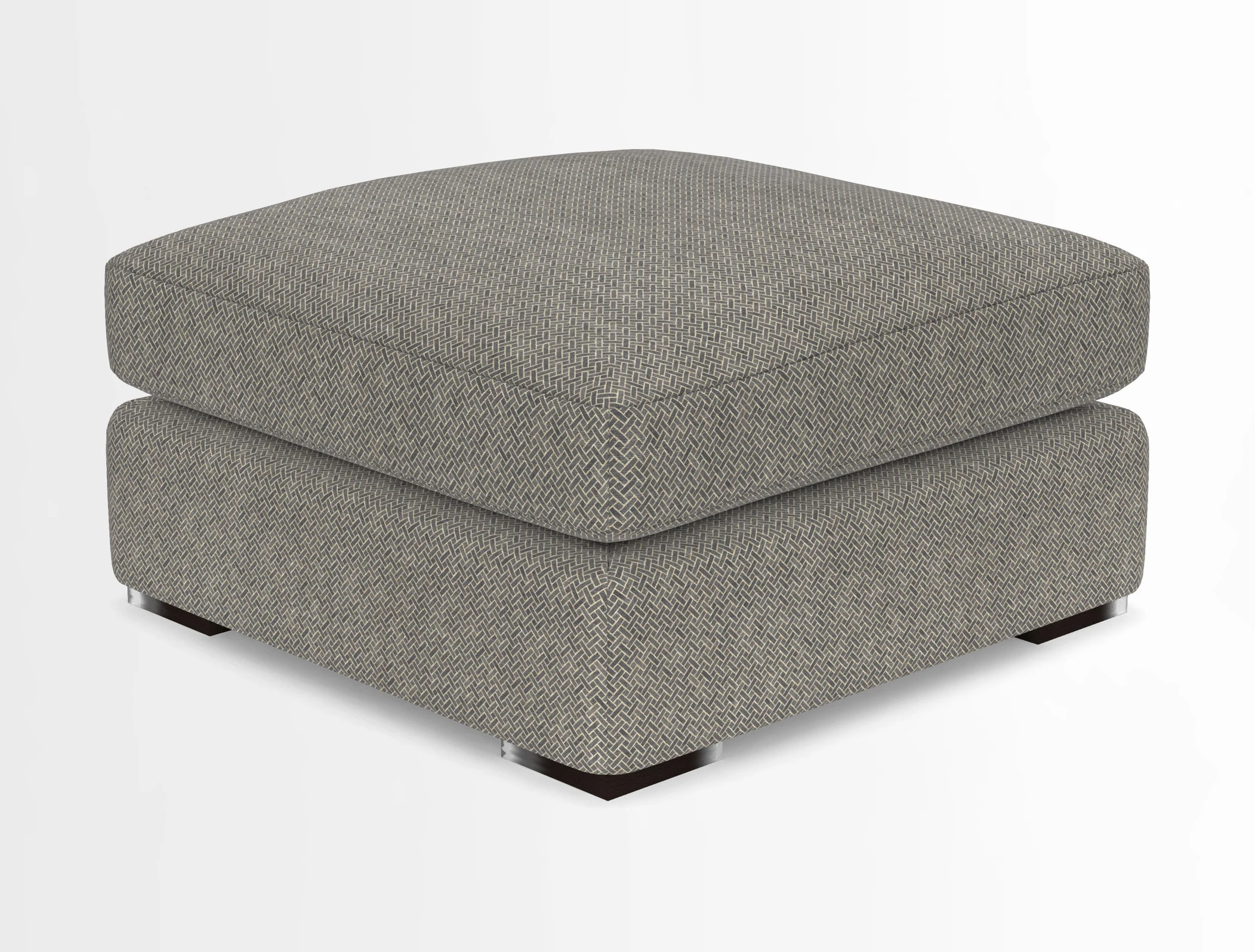 Stockbridge Combi Footstool in Two Tone Plain Biscuit