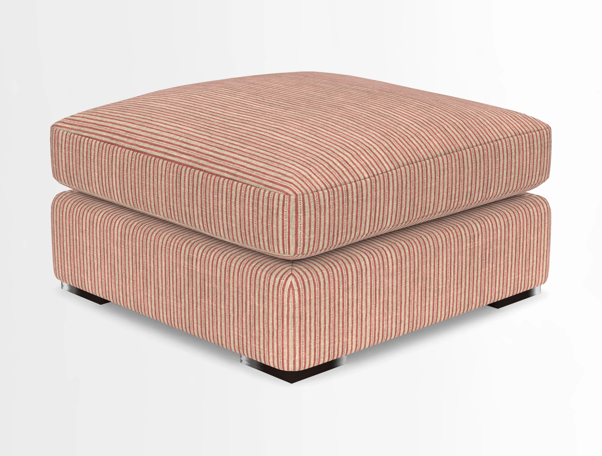 Stockbridge Combi Footstool in Two Tone Plain Biscuit