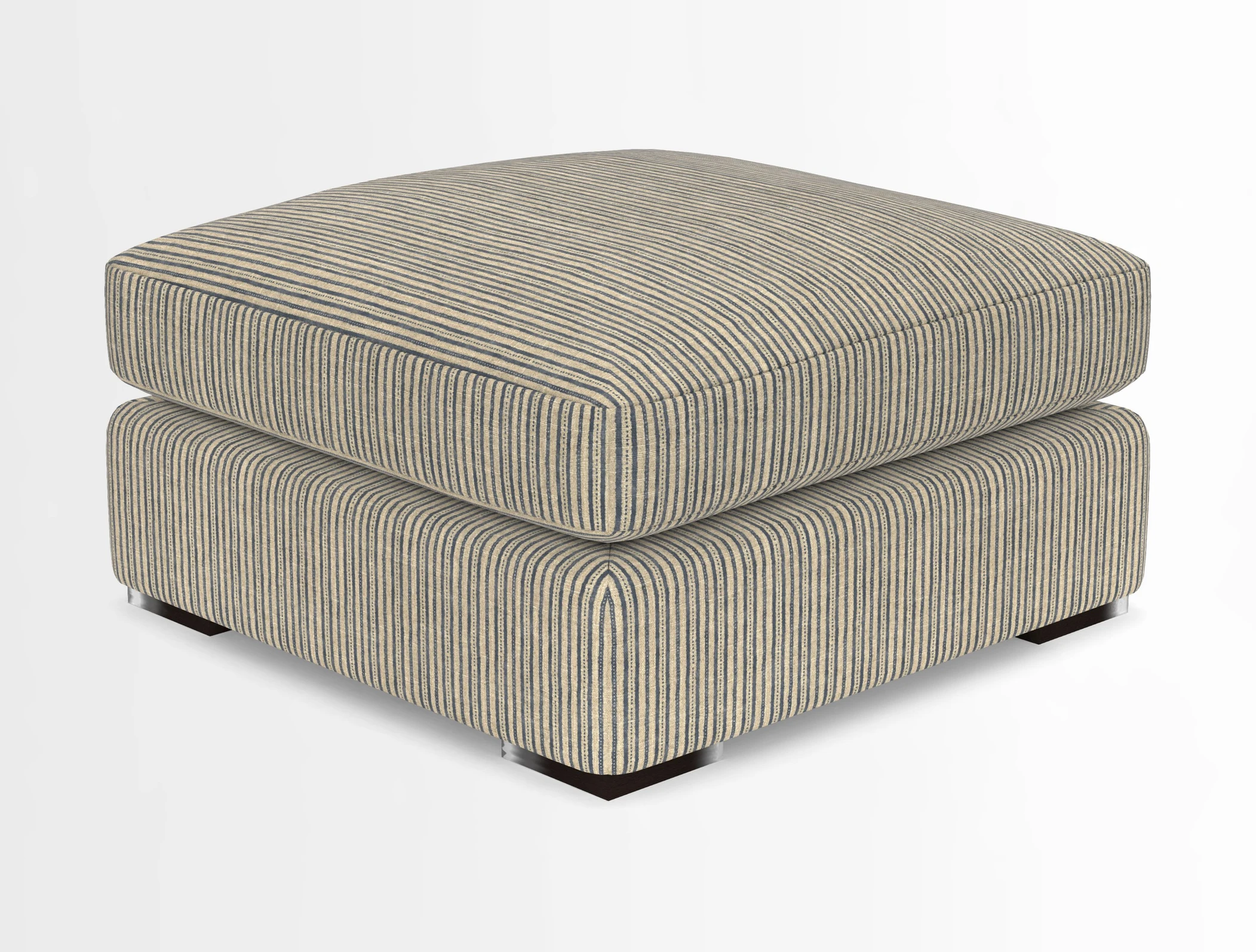 Stockbridge Combi Footstool in Two Tone Plain Biscuit