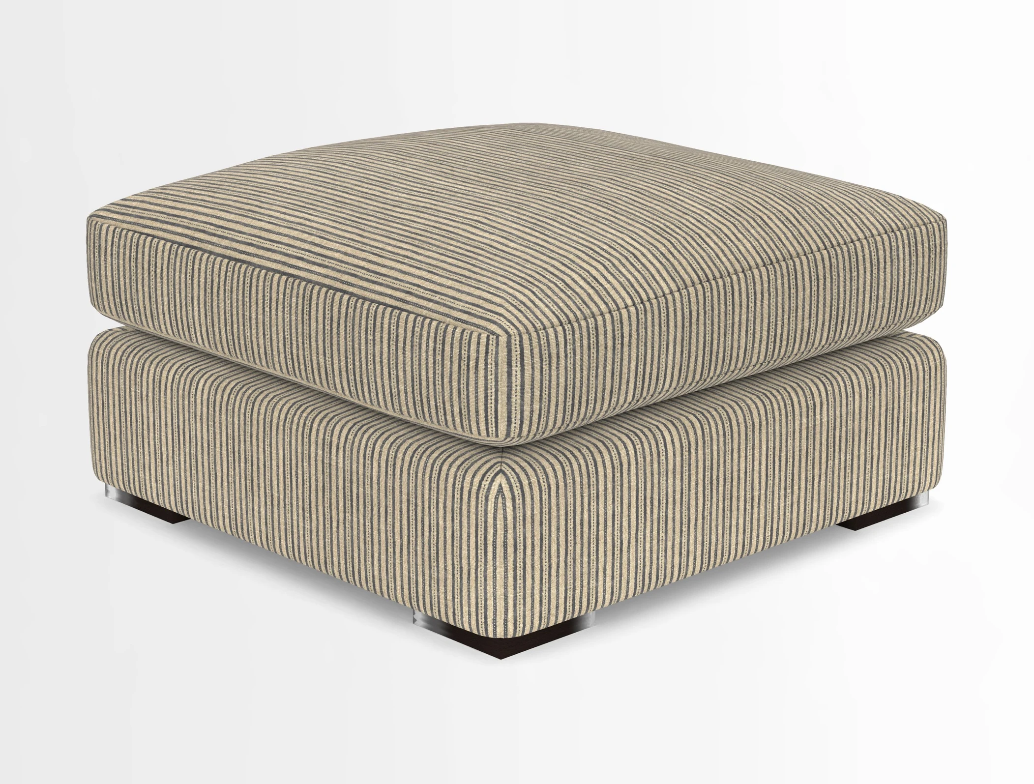 Stockbridge Combi Footstool in Two Tone Plain Biscuit