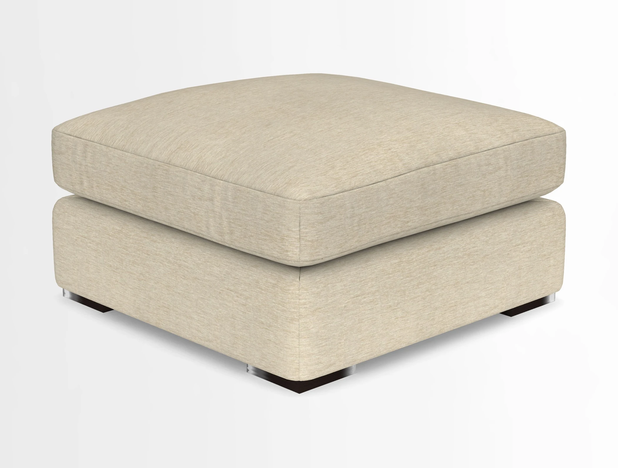 Stockbridge Combi Footstool in Two Tone Plain Biscuit