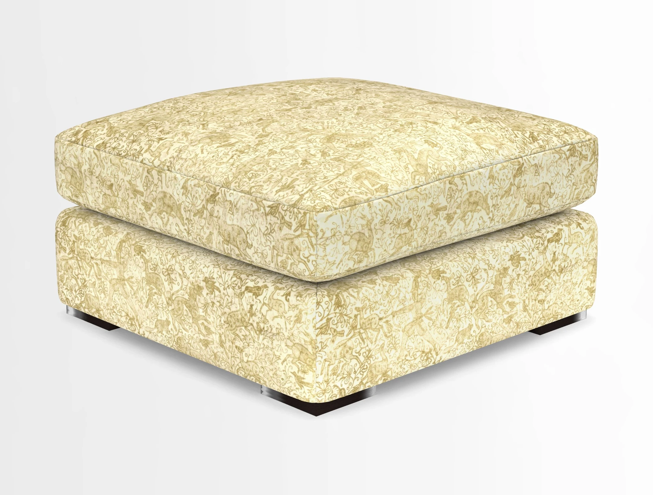 Stockbridge Combi Footstool in Two Tone Plain Biscuit