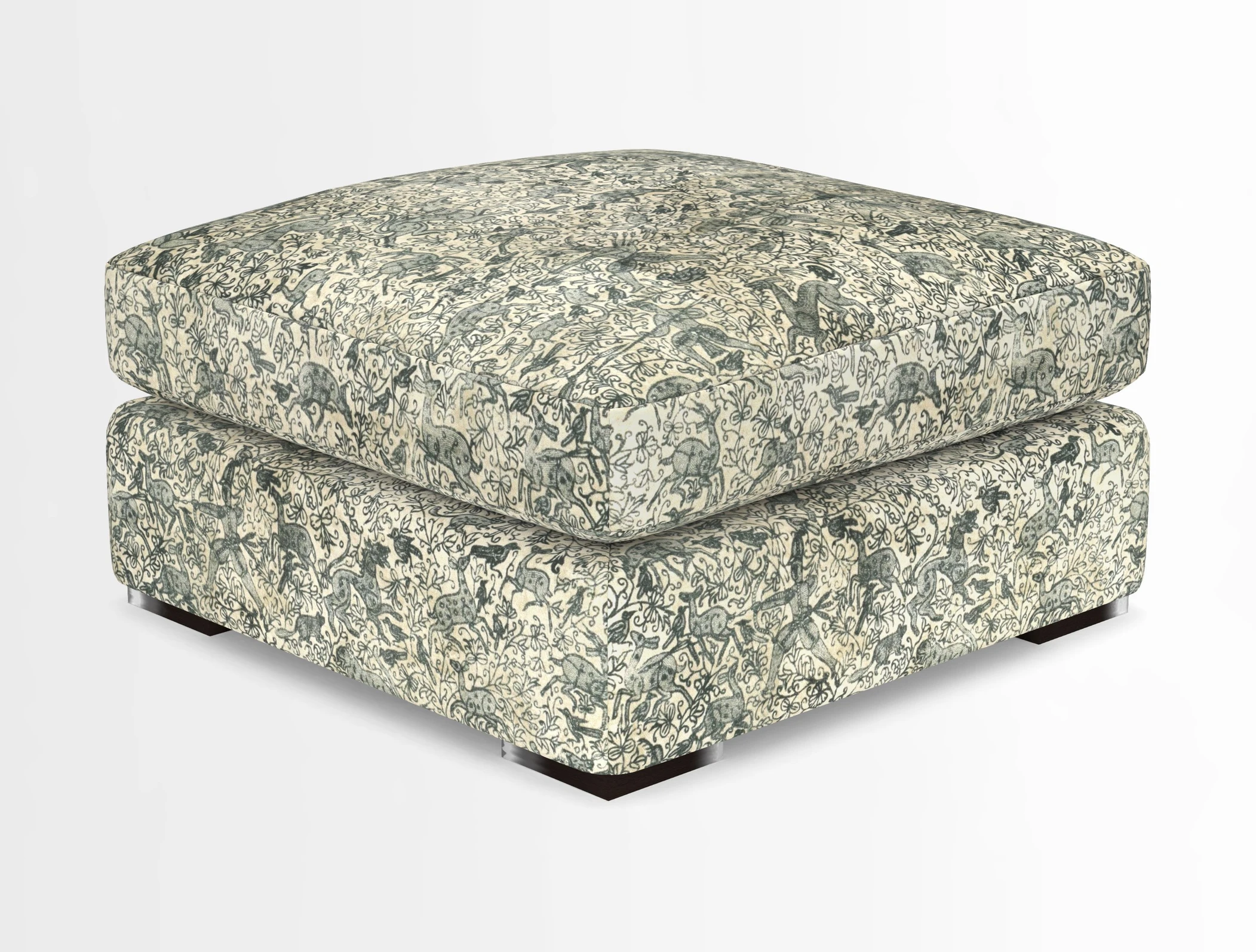 Stockbridge Combi Footstool in Two Tone Plain Biscuit