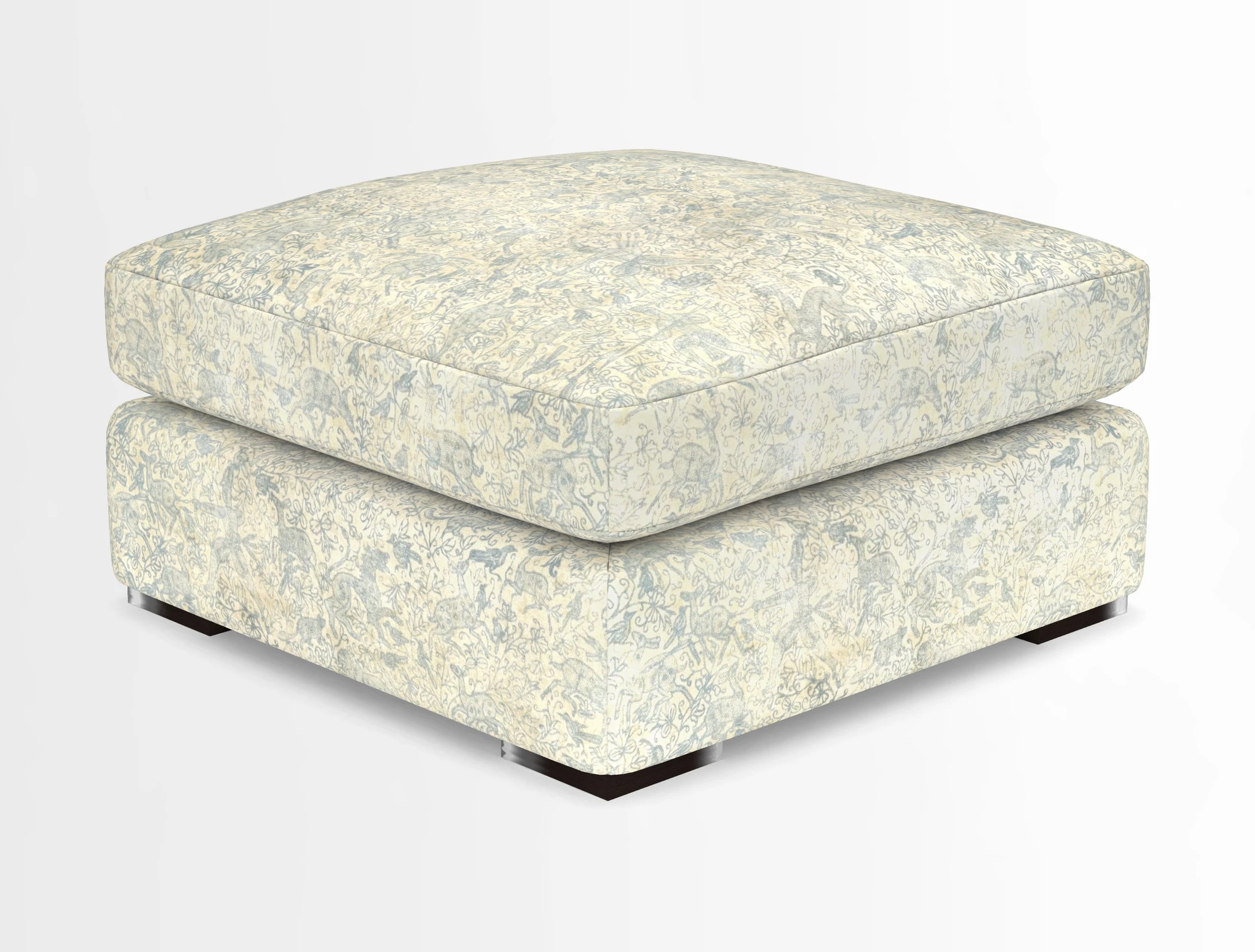 Stockbridge Combi Footstool in Two Tone Plain Biscuit