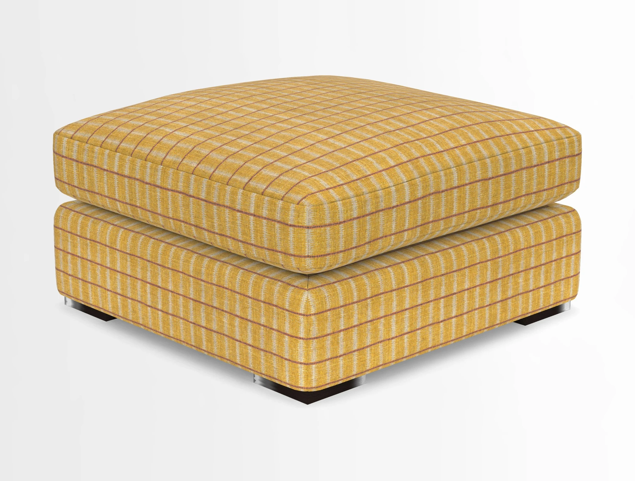 Stockbridge Combi Footstool in Two Tone Plain Biscuit