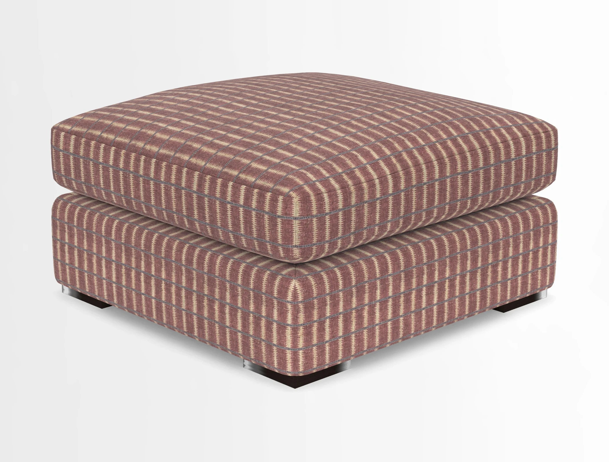 Stockbridge Combi Footstool in Two Tone Plain Biscuit
