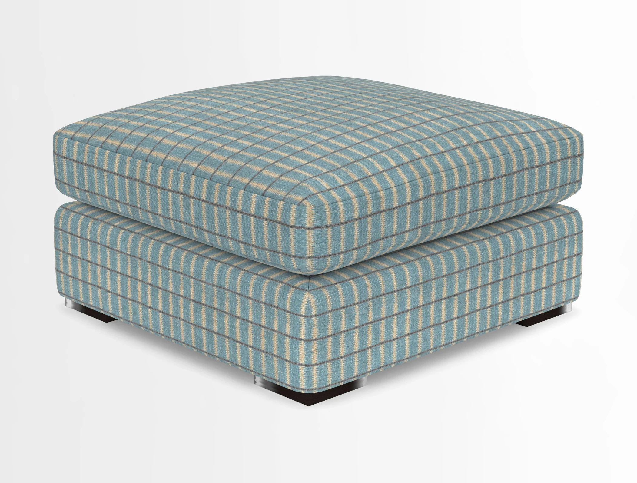 Stockbridge Combi Footstool in Two Tone Plain Biscuit