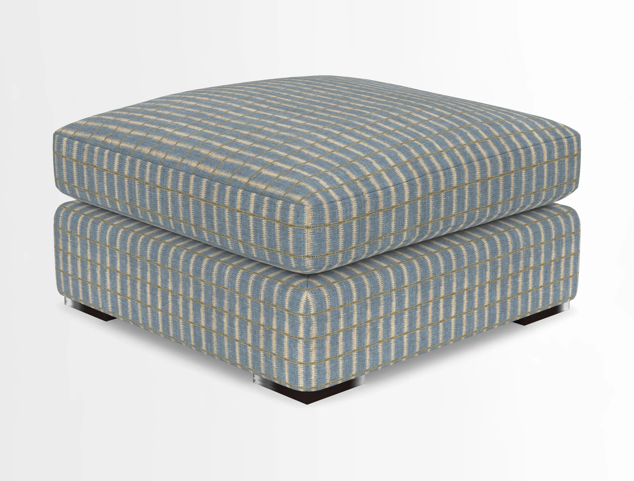 Stockbridge Combi Footstool in Two Tone Plain Biscuit