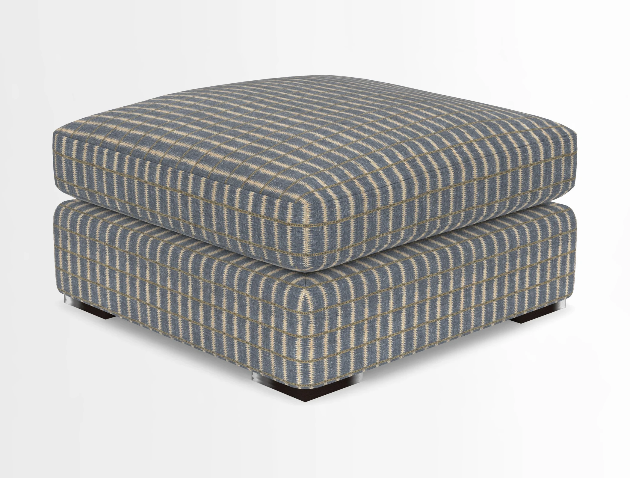 Stockbridge Combi Footstool in Two Tone Plain Biscuit